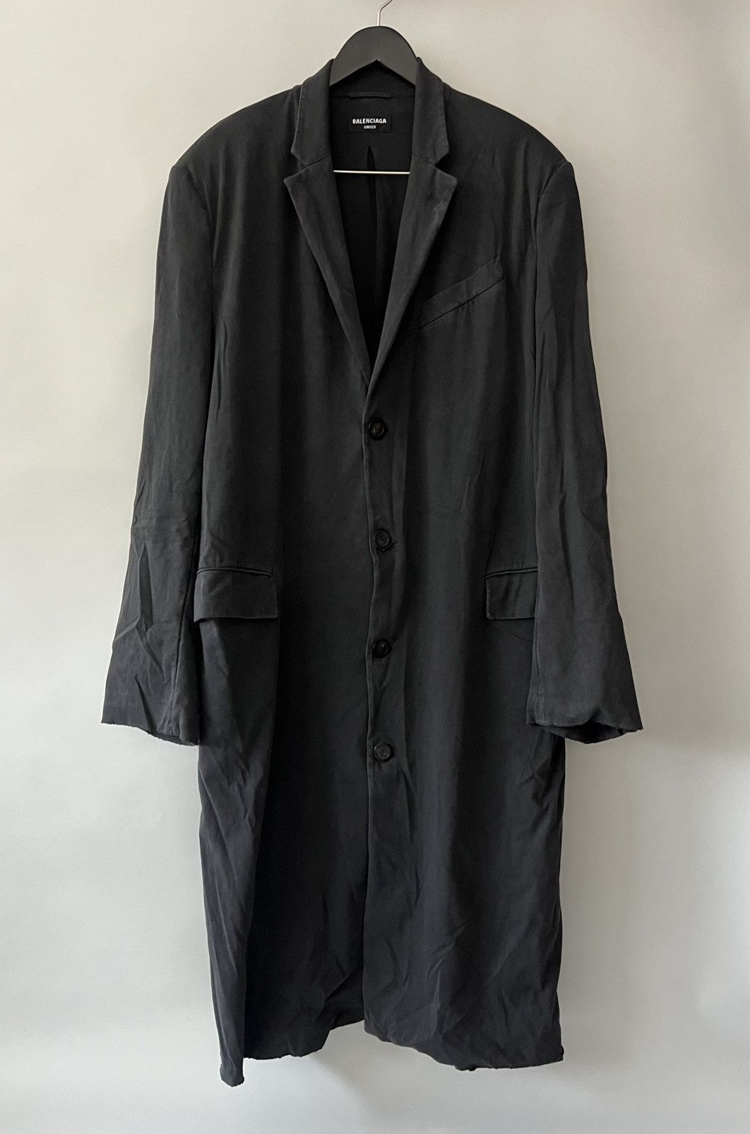 Balenciaga Balenciaga Black Worn Oversized Tailored Coat Size US XXS / EU 40 - 1 Thumbnail