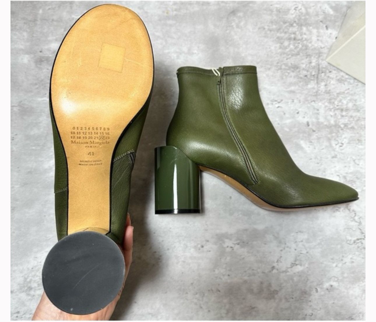 Maison Margiela Maison Margiela off-center stacked heel ankle boot 41 Size US 11 / IT 41 - 2 Thumbnail