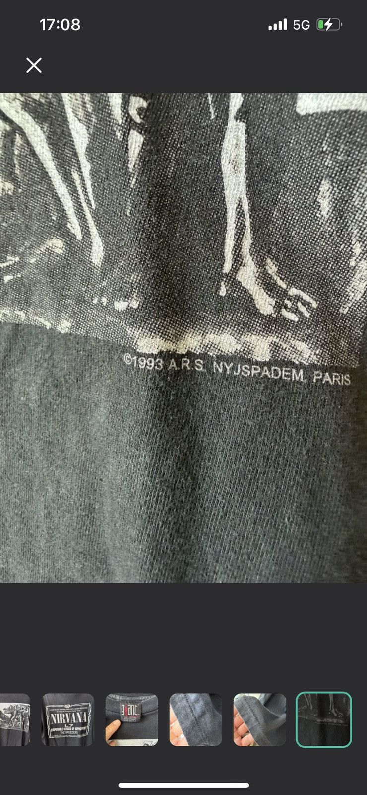 Vintage Vintage NIRVANA x Picasso Size US L / EU 52-54 / 3 - 3 Thumbnail