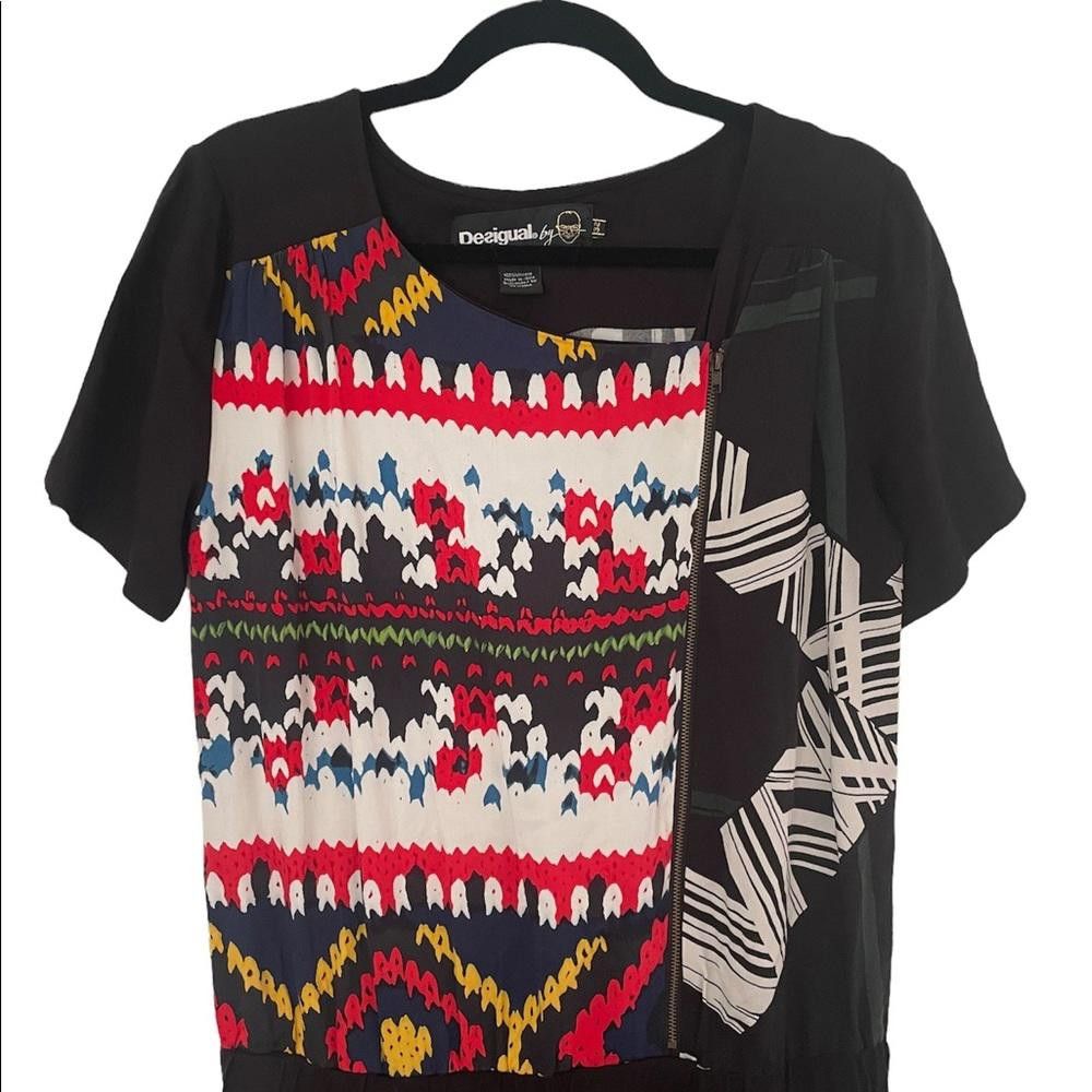 Desigual Desigual Marie Short Sleeve Jumpsuit Black Combo Size 32 Size 26" / US 2 / IT 38 - 5 Thumbnail