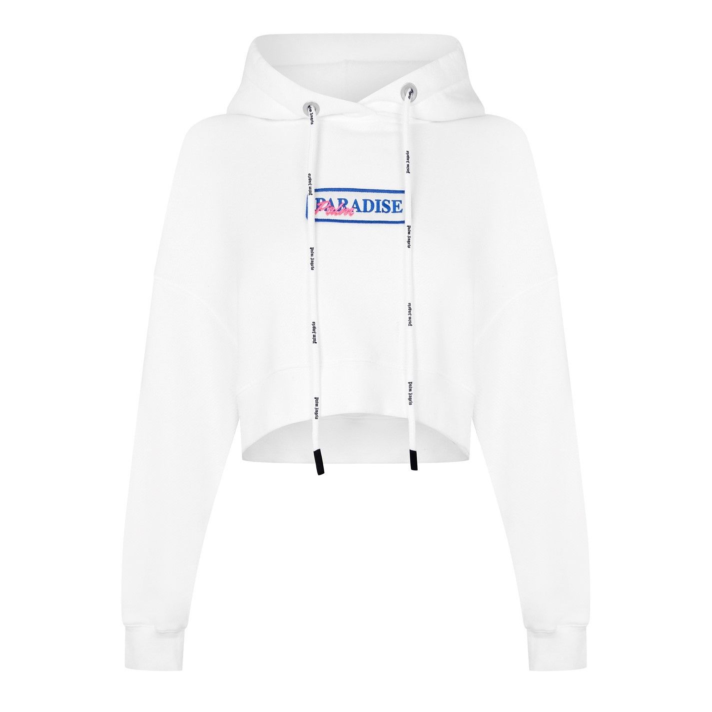 Palm Angels o1g2r1mq0325 Paradse Crop Hoodie in White Size L / US 10 / IT 46 - 1 Thumbnail