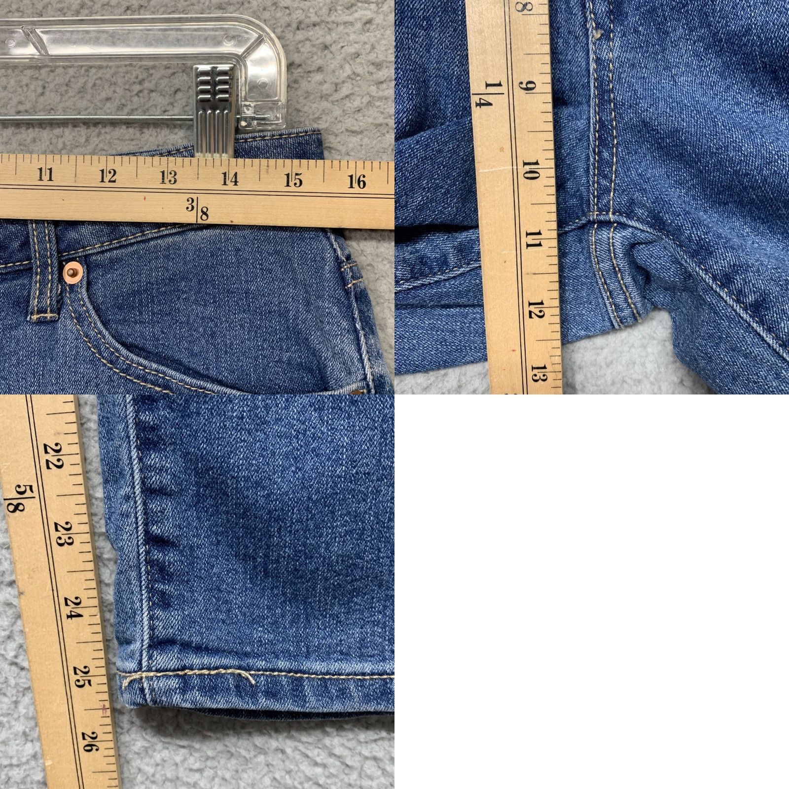 Vintage No Boundaries Jeans Women’s Size 11 Ankle Stretch Denim Straight Blue 5-Pockets Size 32" / US 10 / IT 46 - 8 Thumbnail
