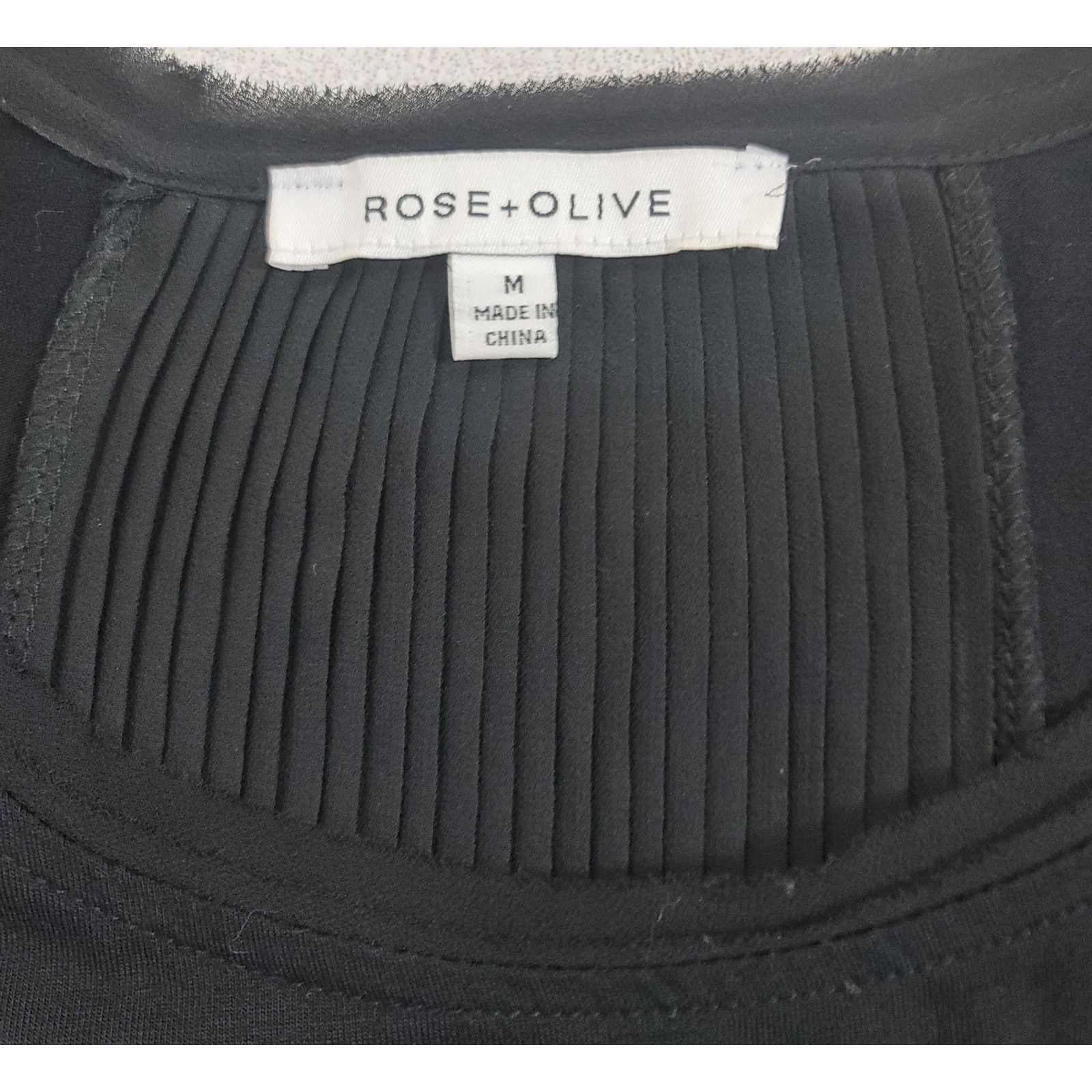 Other Rose & Olive Black Hi Low Shirt M Back Center Pleated Size M / US 6-8 / IT 42-44 - 4 Thumbnail