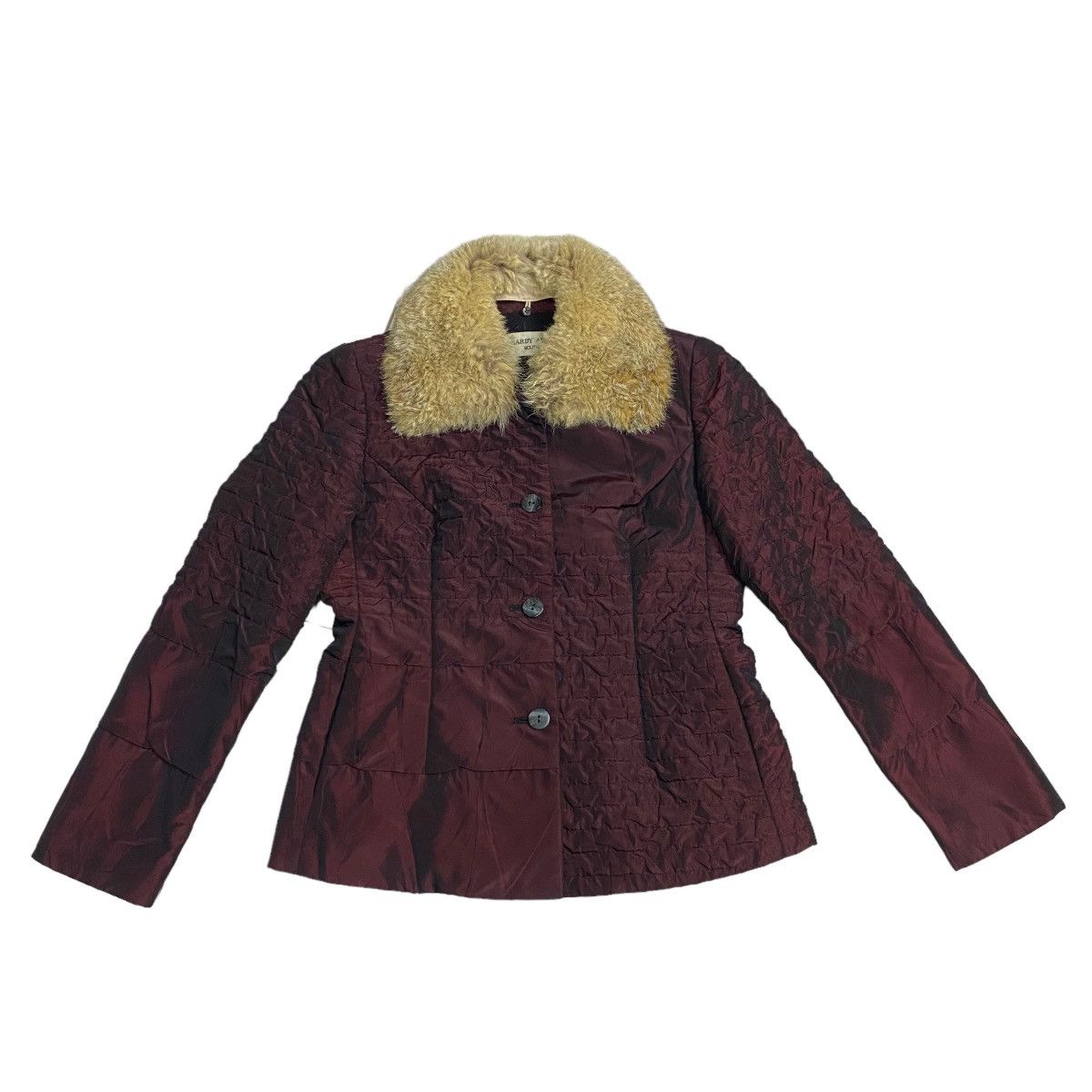 Hardy Amies × Vintage Hardy Armies Boutique quilted jacket fox fur neck Size S / US 4 / IT 40 - 5 Thumbnail