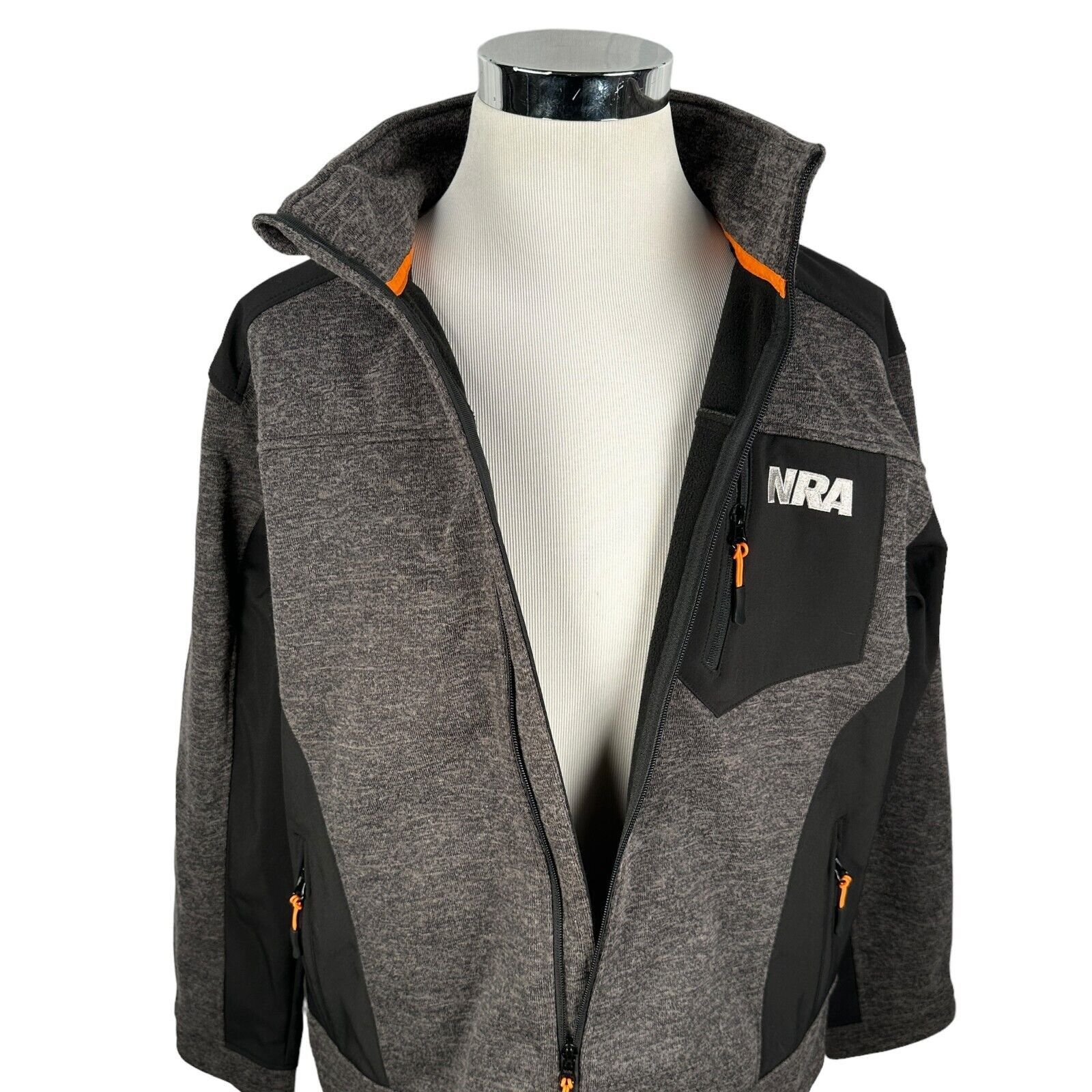 The Unbranded Brand NRA Jacket XL Gray Black Zip National Rifle Association Size US XL / EU 56 / 4 - 2 Thumbnail