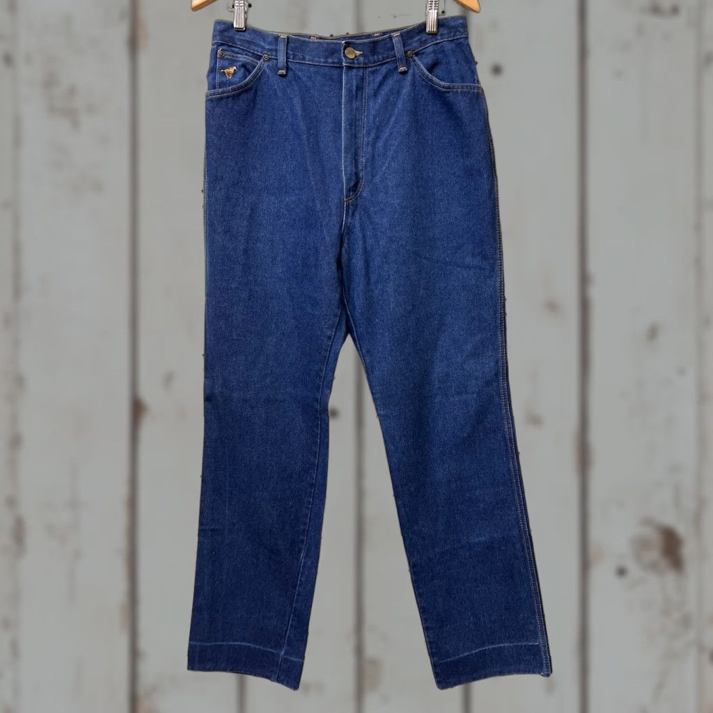 Wrangler VINTAGE Wrangler Orange Leather Tag Denim Mom Jeans USA SZ 16 31x34 Womens Jeans Size 38" / US 16 / IT 52 - 1 Thumbnail