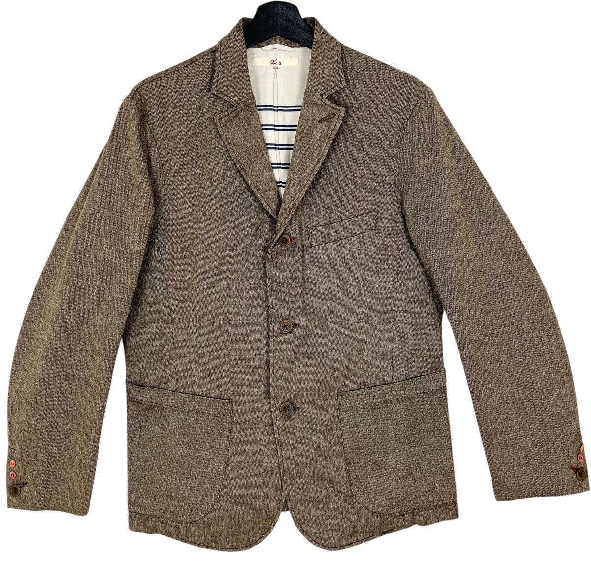 45rpm × Designer × Japanese Brand 45RPM Herringbone Tweed Blazer Jacket Size L / US 10 / IT 46 - 12 Thumbnail