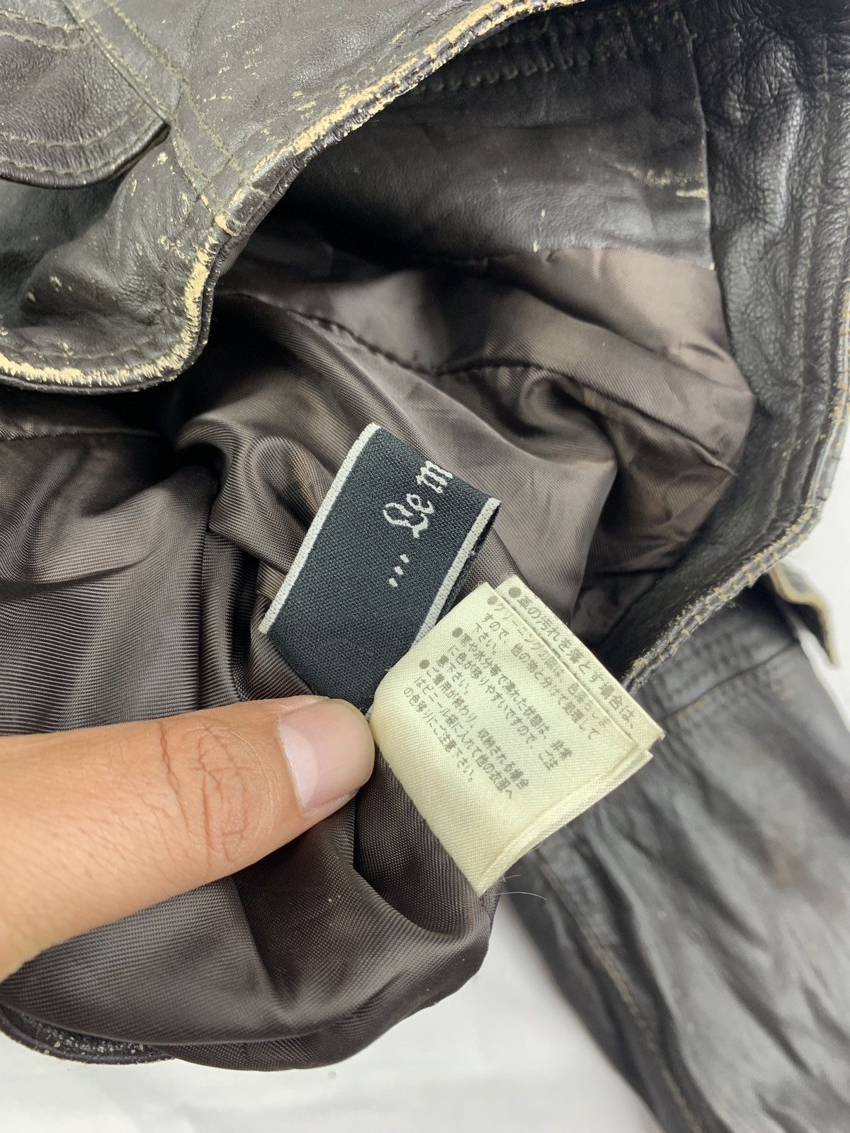 Japanese Brand Le Mieux Japan Brown Biker Iconic Type Leather Trash Jacket Size L / US 10 / IT 46 - 11 Thumbnail