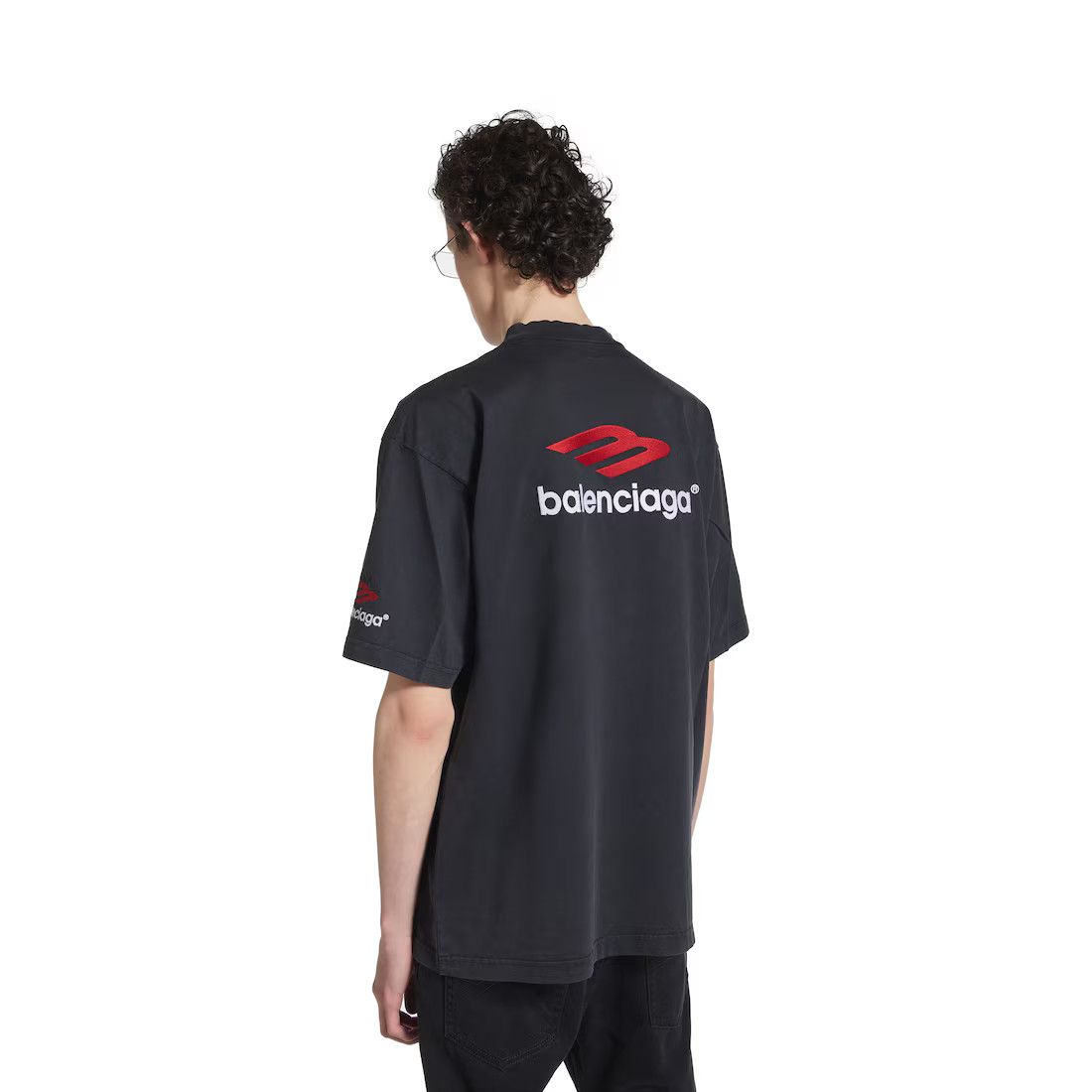 Balenciaga o1w1db10525 3B Sports Icon T-Shirt Medium Fit in Black Size US M / EU 48-50 / 2 - 4 Thumbnail