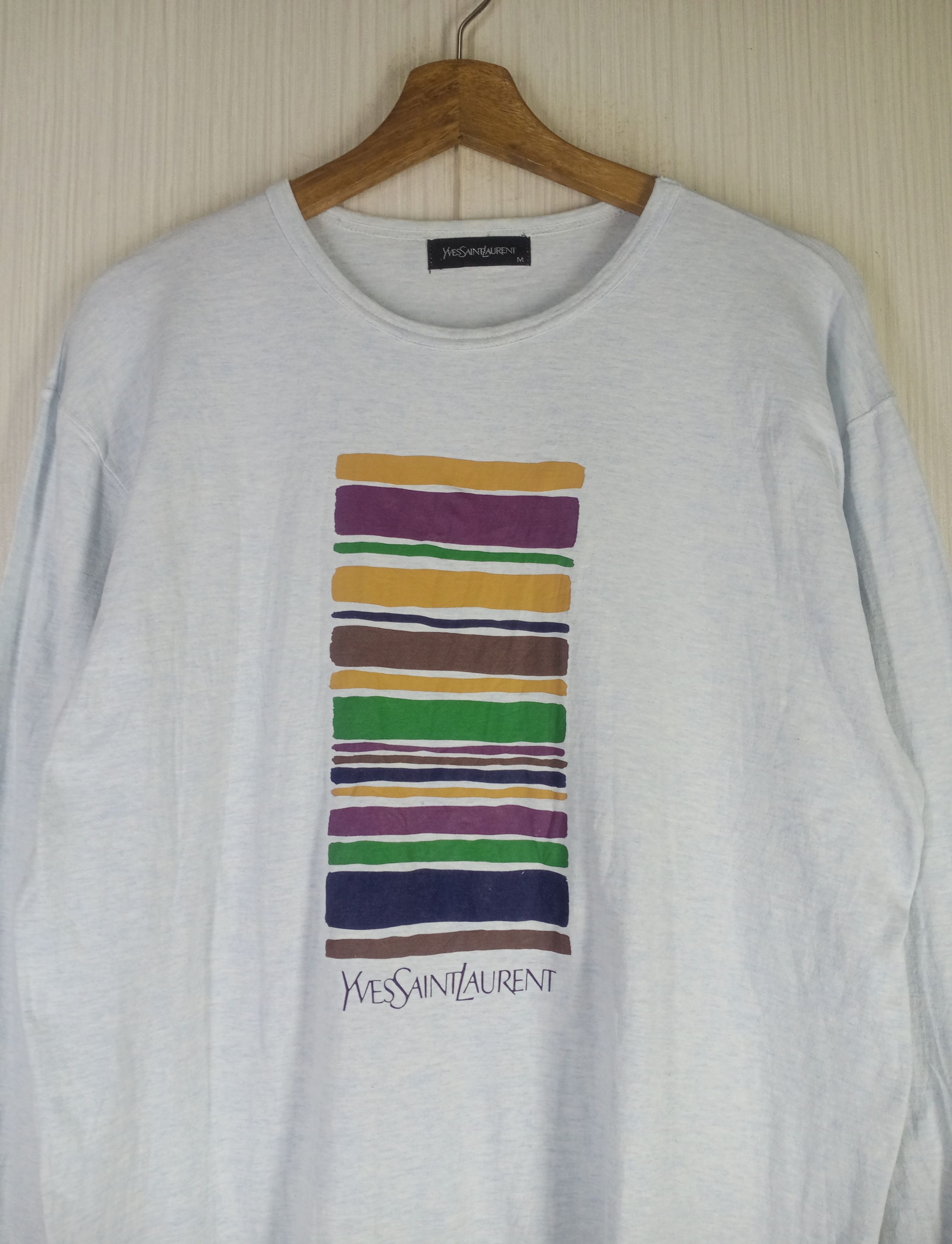Yves Saint Laurent Rare Vintage Yves Saint Laurent Long Sleeve Tshirt Size US M / EU 48-50 / 2 - 3 Thumbnail