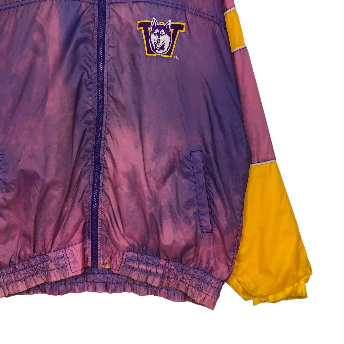 Starter 🔥VINTAGE BOMBER JACKET STARTER WASHINGTON HUSKIES SUN FADED Size US L / EU 52-54 / 3 - 7 Thumbnail