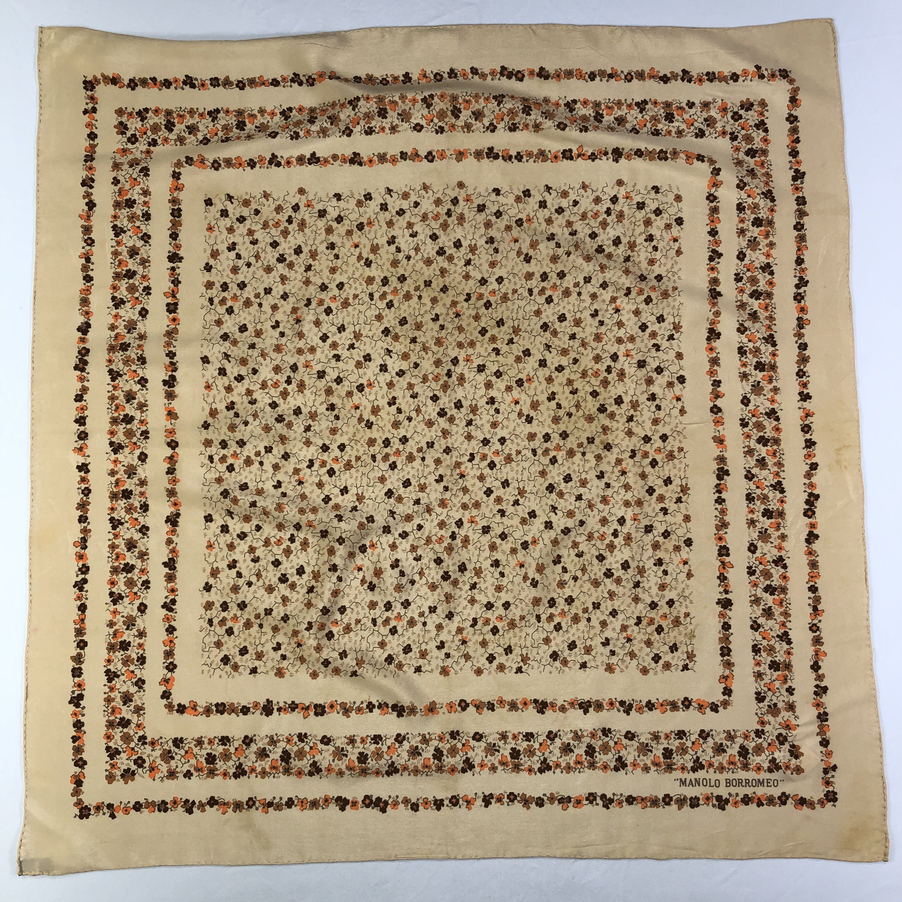 Vintage Vintage Manolo Borromeo Silk Scarf Size ONE SIZE - 2 Thumbnail