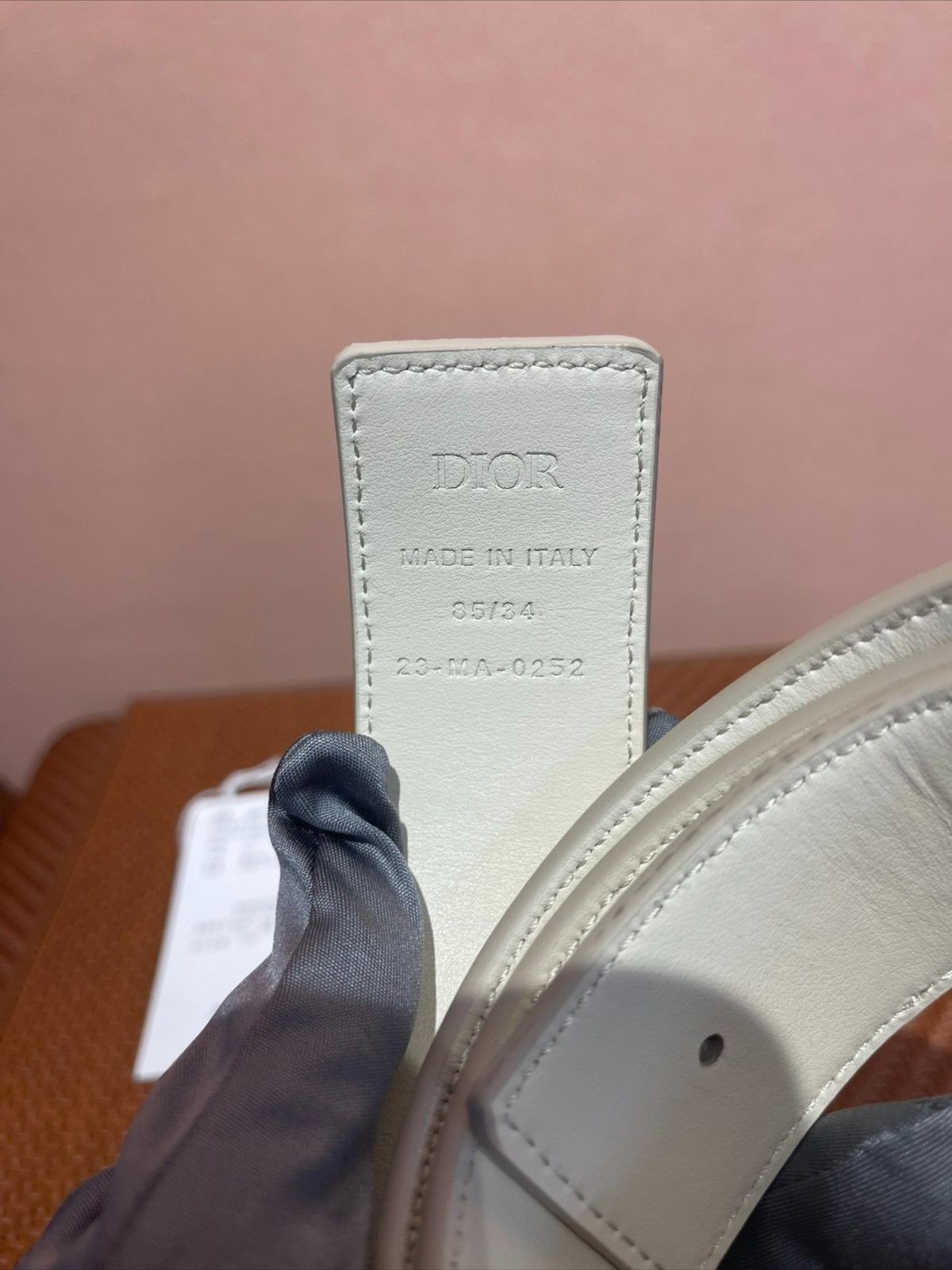Dior Dior white leather belt Size ONE SIZE - 3 Thumbnail