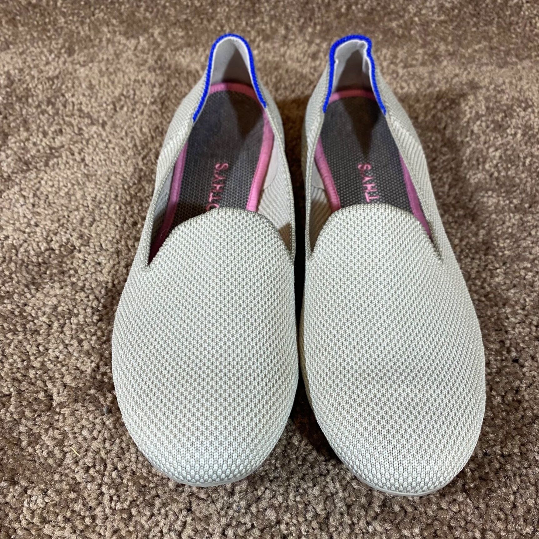 Rothy's Rothy’s Womens 8 Gray Oatmeal Round Toe Ballet Flats Workwear Authentic Flat Ballet Shoes Womens Shoes Size US 8 / IT 38 - 4 Thumbnail