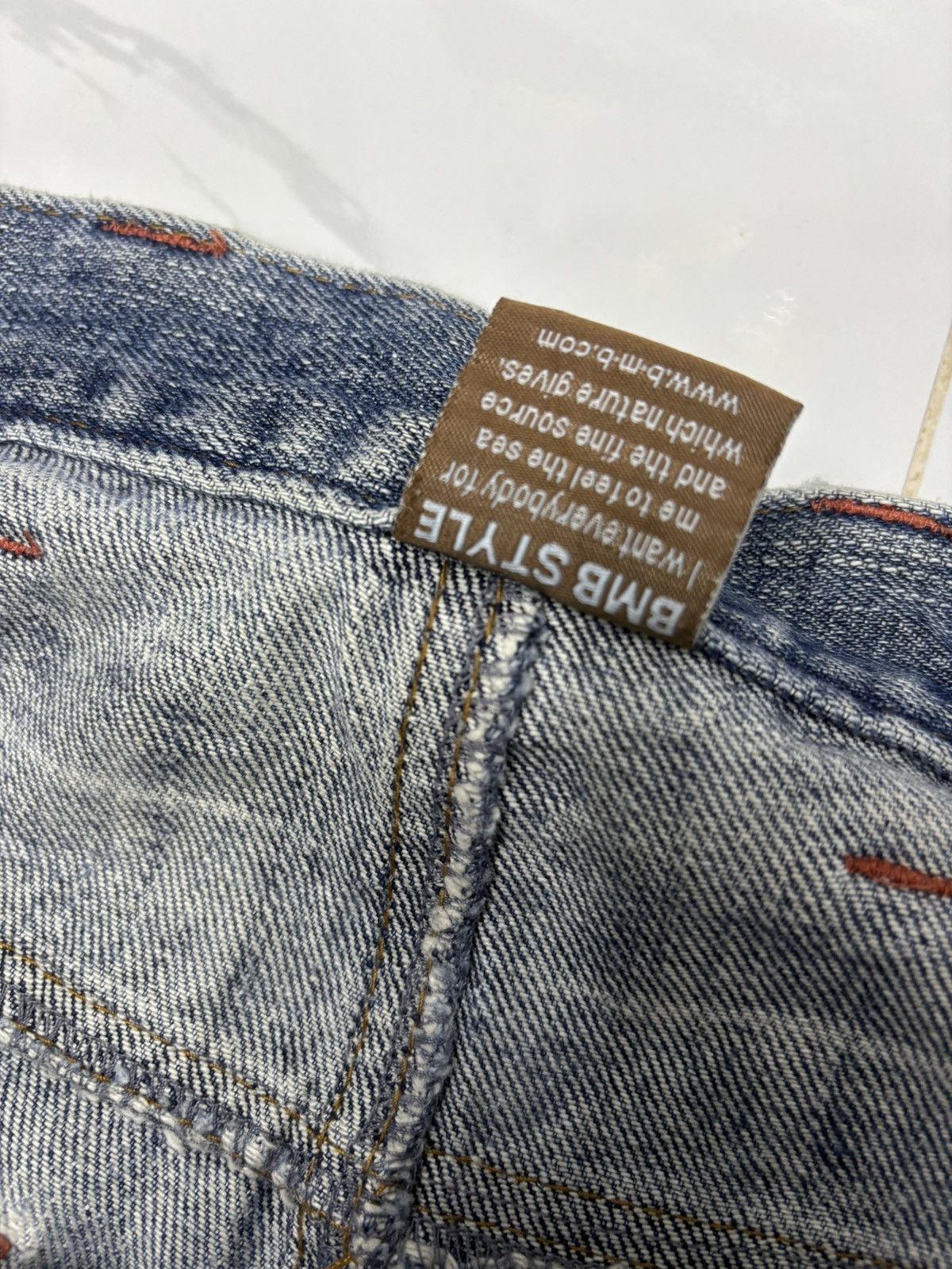 Beauty Beast × Hysteric Glamour Vintage Blue Moon Blue Baggy Jeans DISTRESSED DENIM Size US 34 / EU 50 - 11 Thumbnail