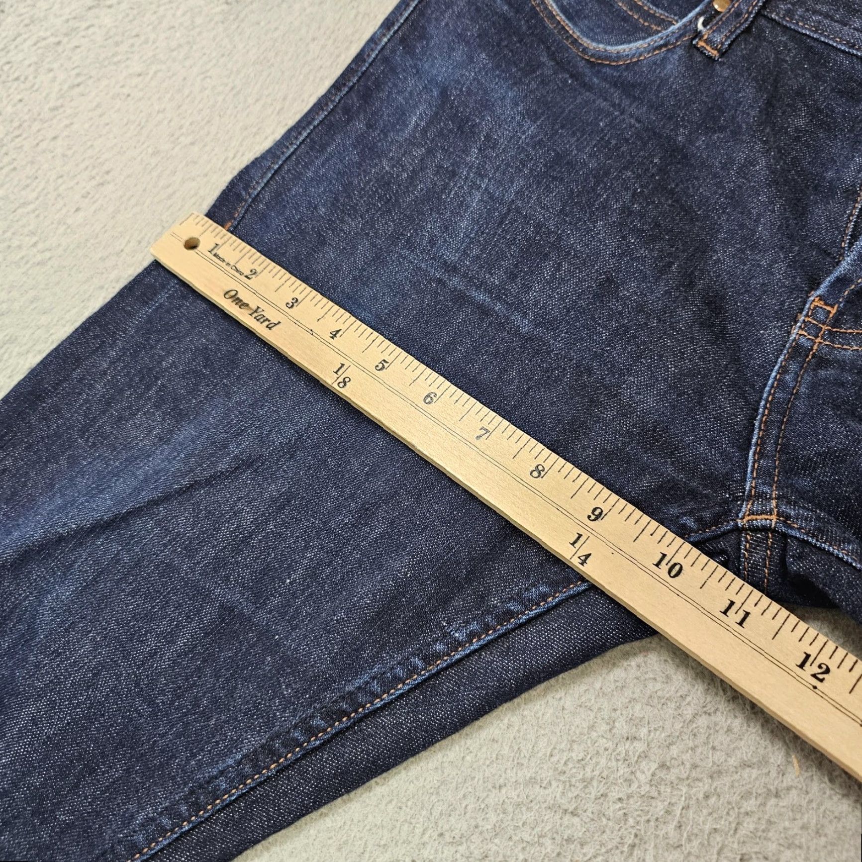 The Unbranded Brand UB422 Jeans Mens 32x30 Tight Fit 11oz Selvedge Raw Blue The Unbranded Brand Jeans Slim 5-Pocket Button Fly Denim Outdoors Mens Size US 32 / EU 48 - 4 Thumbnail