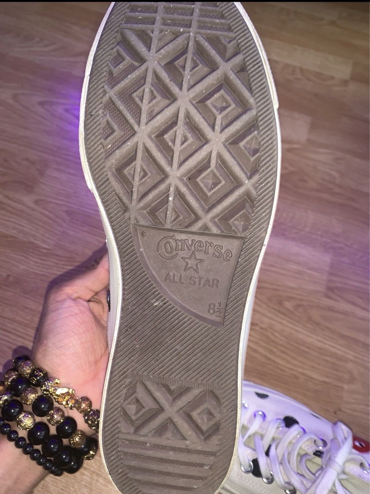 Comme des Garcons PLAY × Converse CDG PLAY x Converse Chuck 70 Low CDG Heart Polka Dot W/Box Size US 8.5 / EU 41-42 - 4 Thumbnail