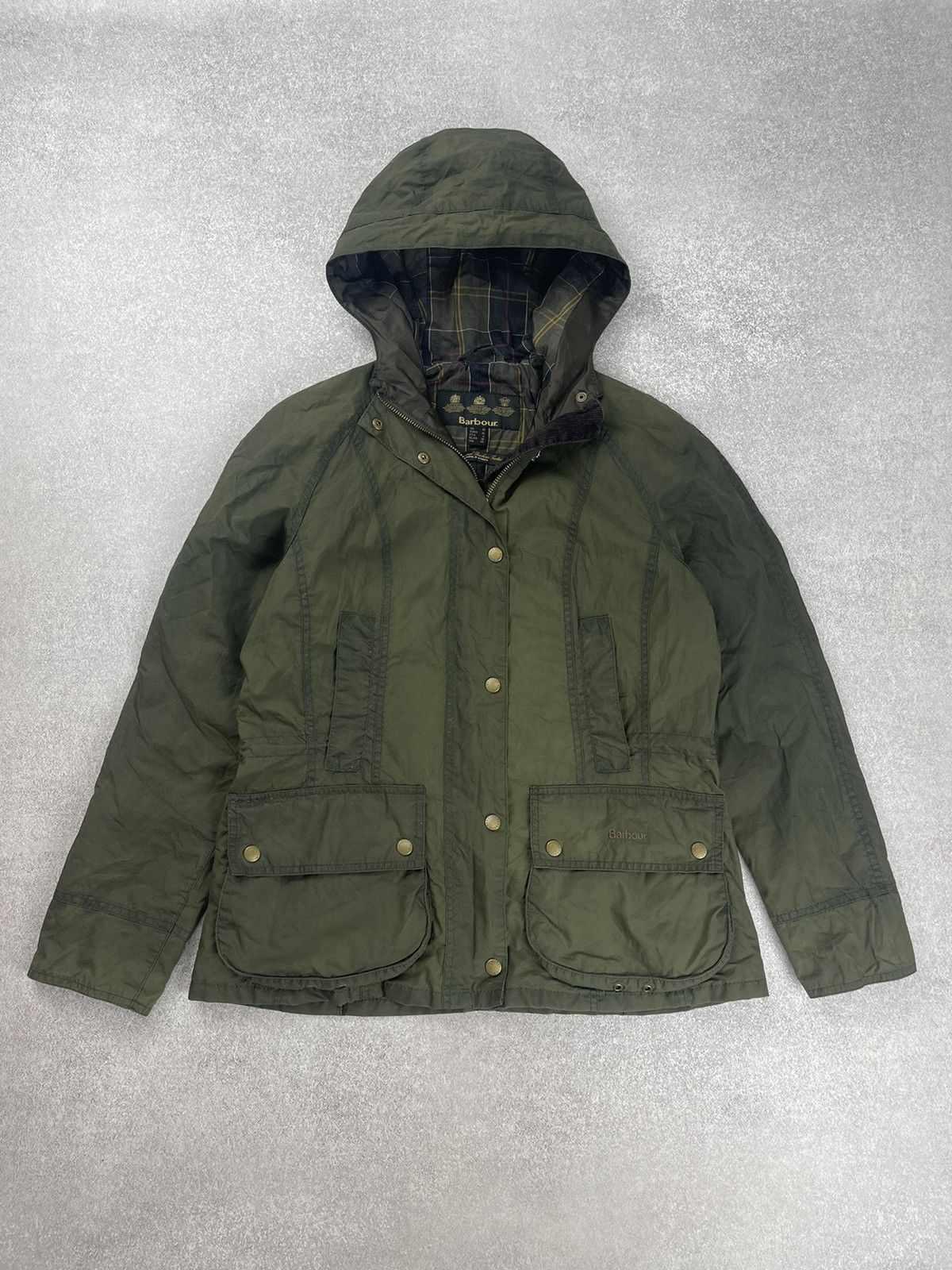 Barbour × Vintage × Wax London Barbour Flyweight Beadnell Wax Parka Jacket Size 10 Size M / US 6-8 / IT 42-44 - 1 Thumbnail