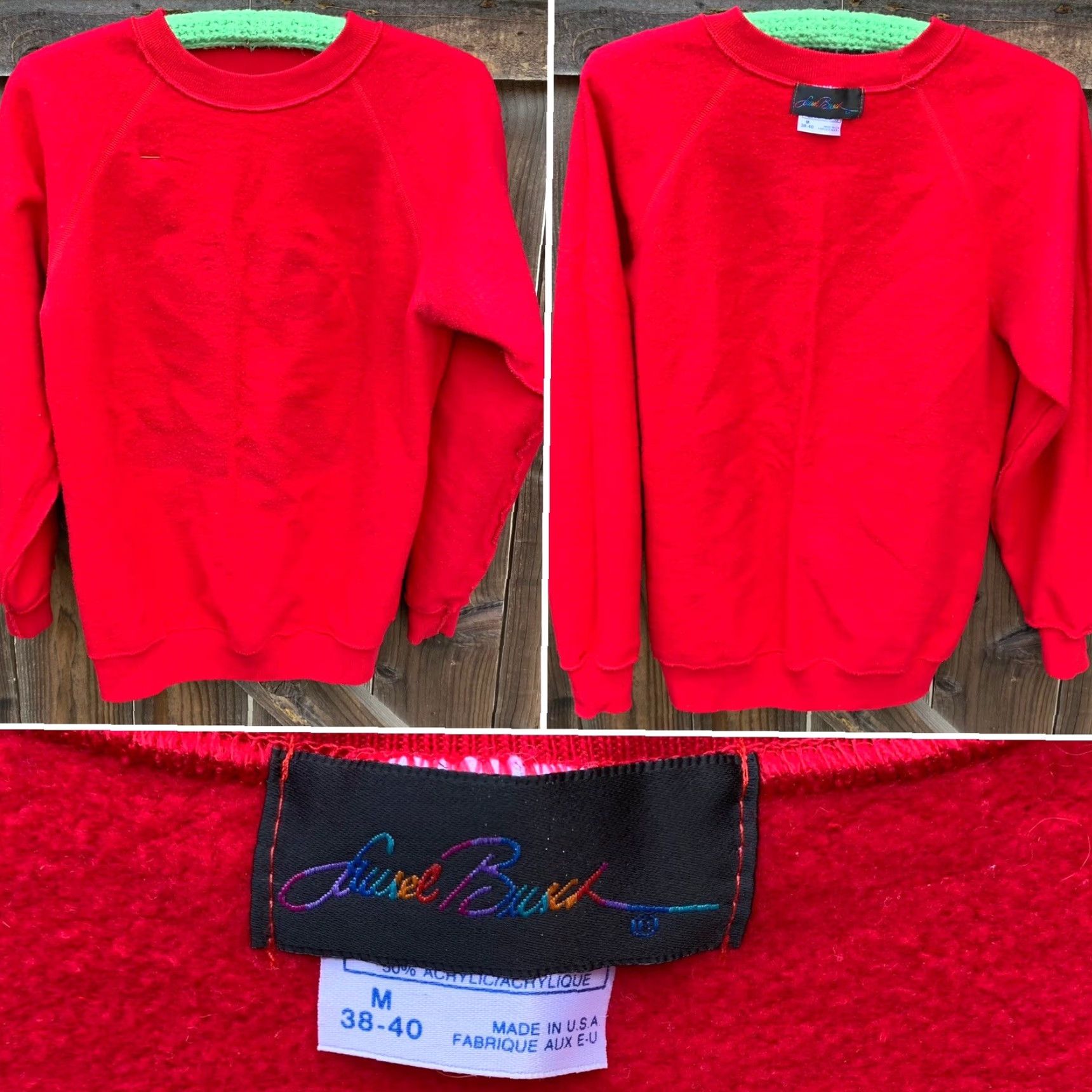 Vintage VINTAGE Laurel Burch cat Raglan Sweatshirt M Pullover Unisex Adults Red 50% Cotton 50% Acrylic 80s 90s Cats Animals Snow White Grumpy Disney Pin Size M / US 6-8 / IT 42-44 - 6 Thumbnail