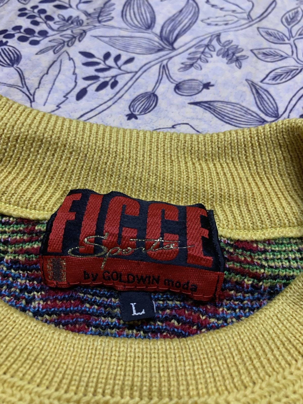 Yoshiyuki Konishi Vintage Ficce Knitted Psychedelic Multi Pattern Wool Size US L / EU 52-54 / 3 - 9 Thumbnail
