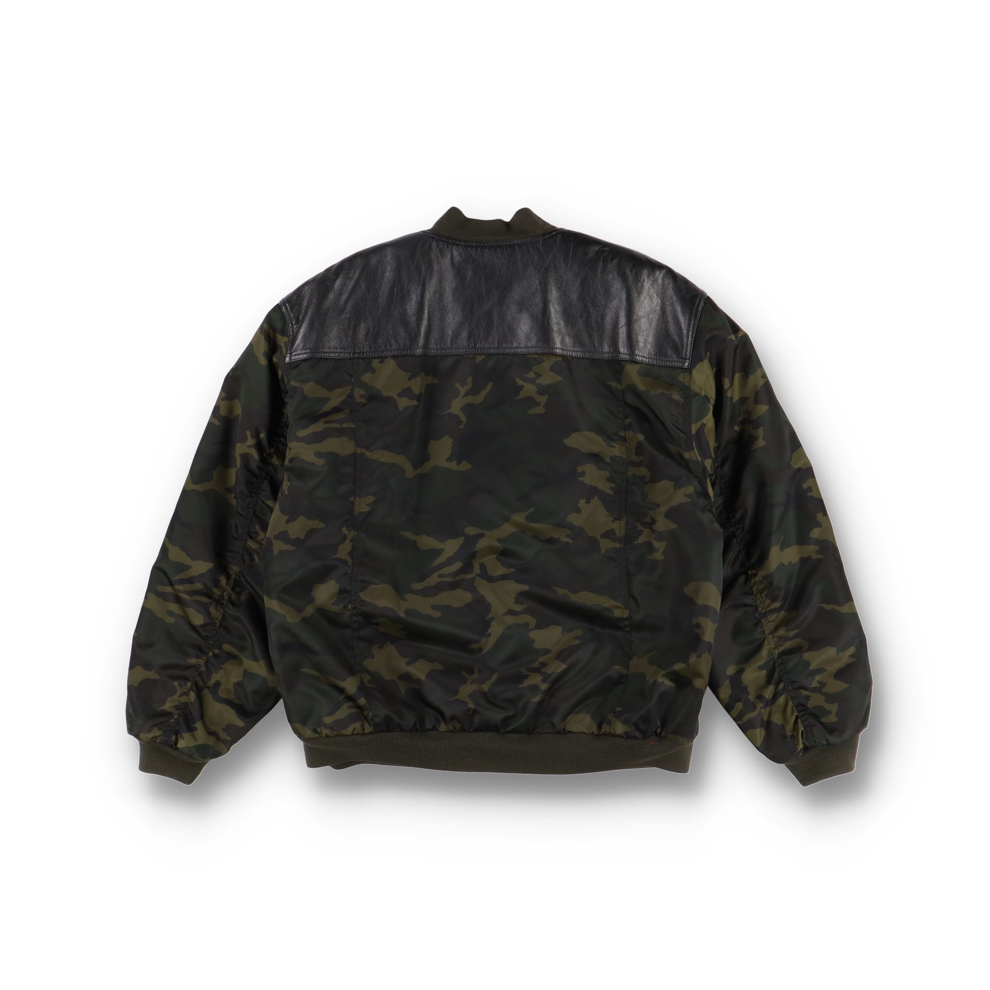 Celine 1 of 1 Camo Leather Panel Oversized Nylon Bomber Jacket Size US M / EU 48-50 / 2 - 4 Thumbnail