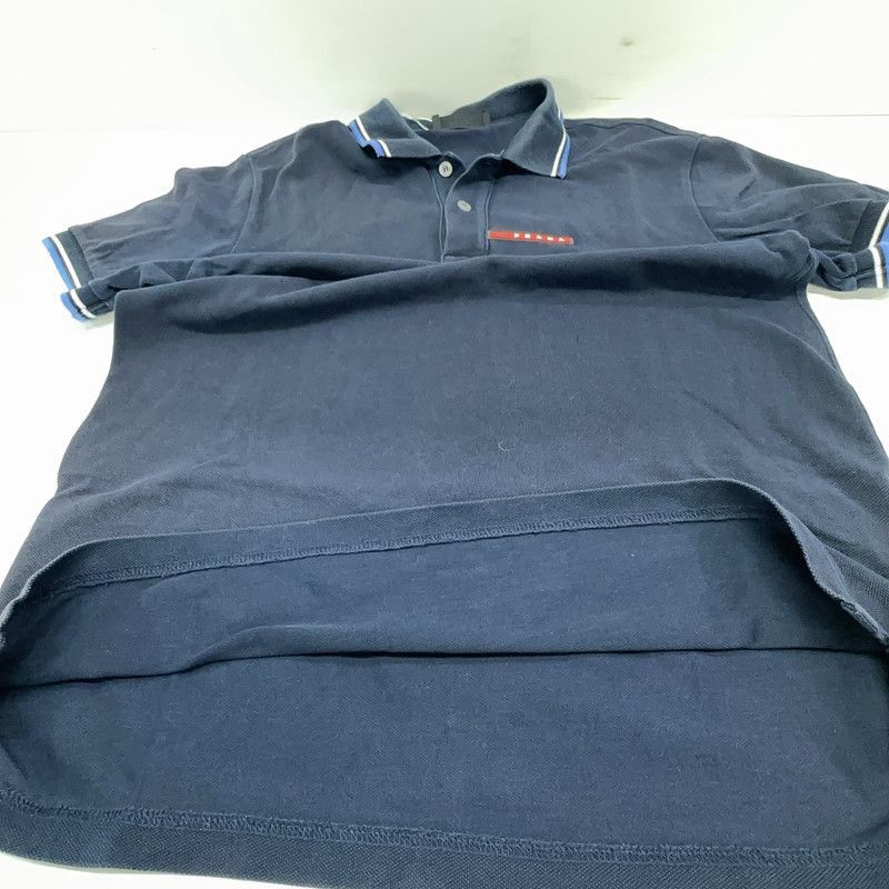 Prada Prada Logo Navy Stripe Polo Shirt-2506 Size US M / EU 48-50 / 2 - 7 Thumbnail