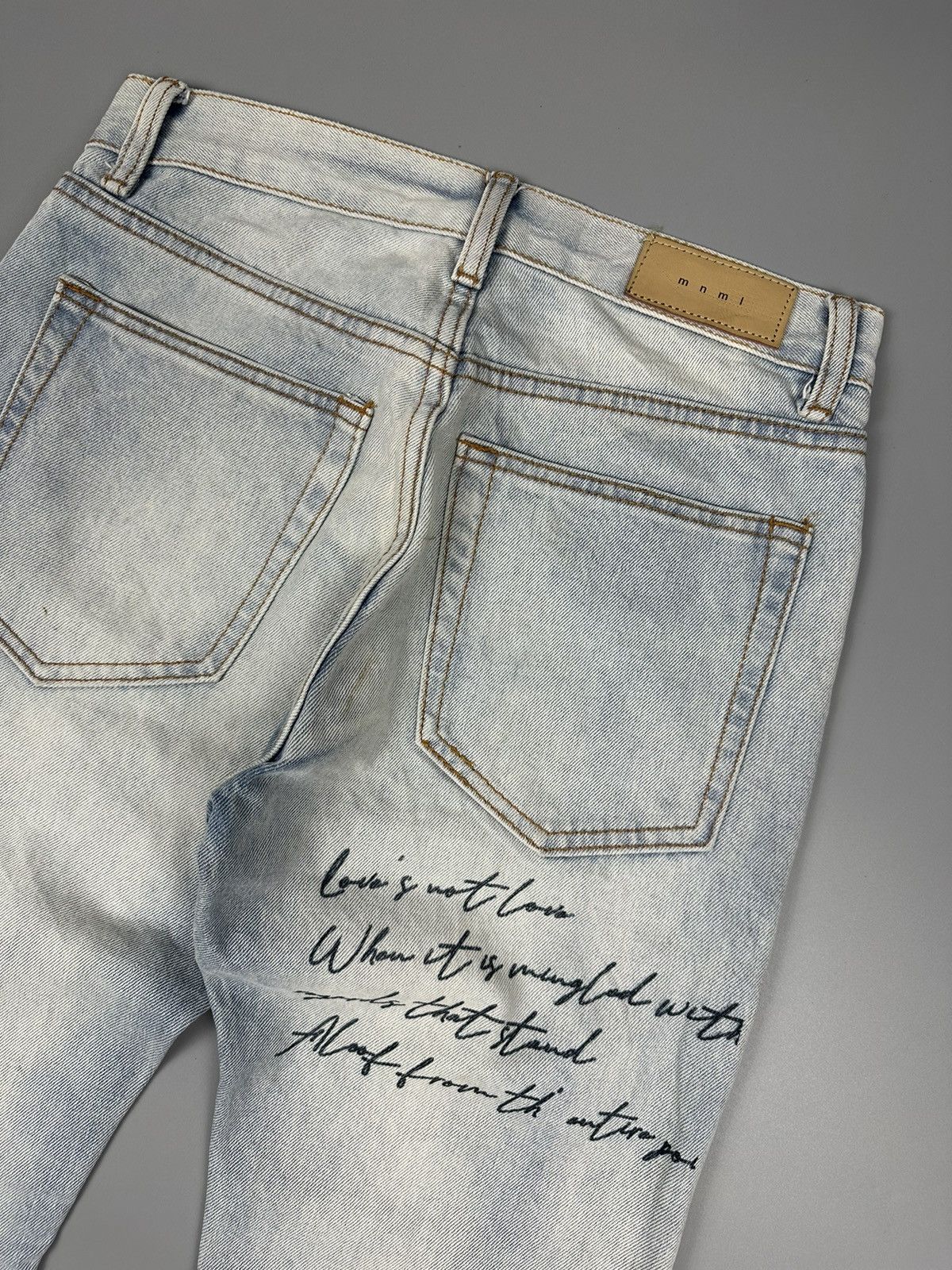 Japanese Brand × MNML 🔥Sick🔥Rare MNML Minimalist Wording Graphic Art Denim Size US 30 / EU 46 - 11 Thumbnail