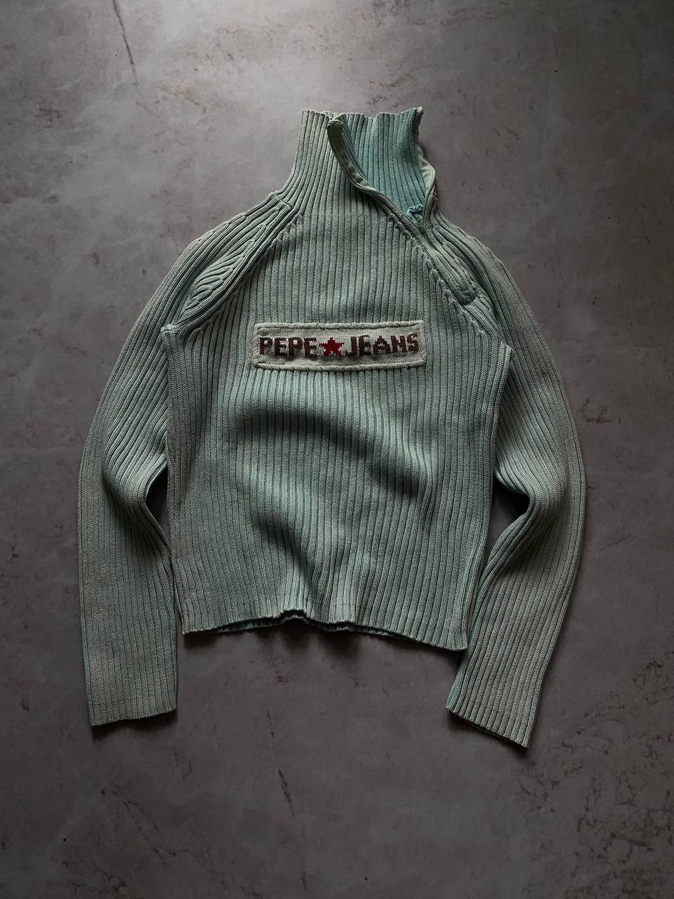 Japanese Brand × Pepe Jeans Vintage Pepe Jeans Avant Garde Zip Sweater Japanese Y2K Size US L / EU 52-54 / 3 - 2 Thumbnail