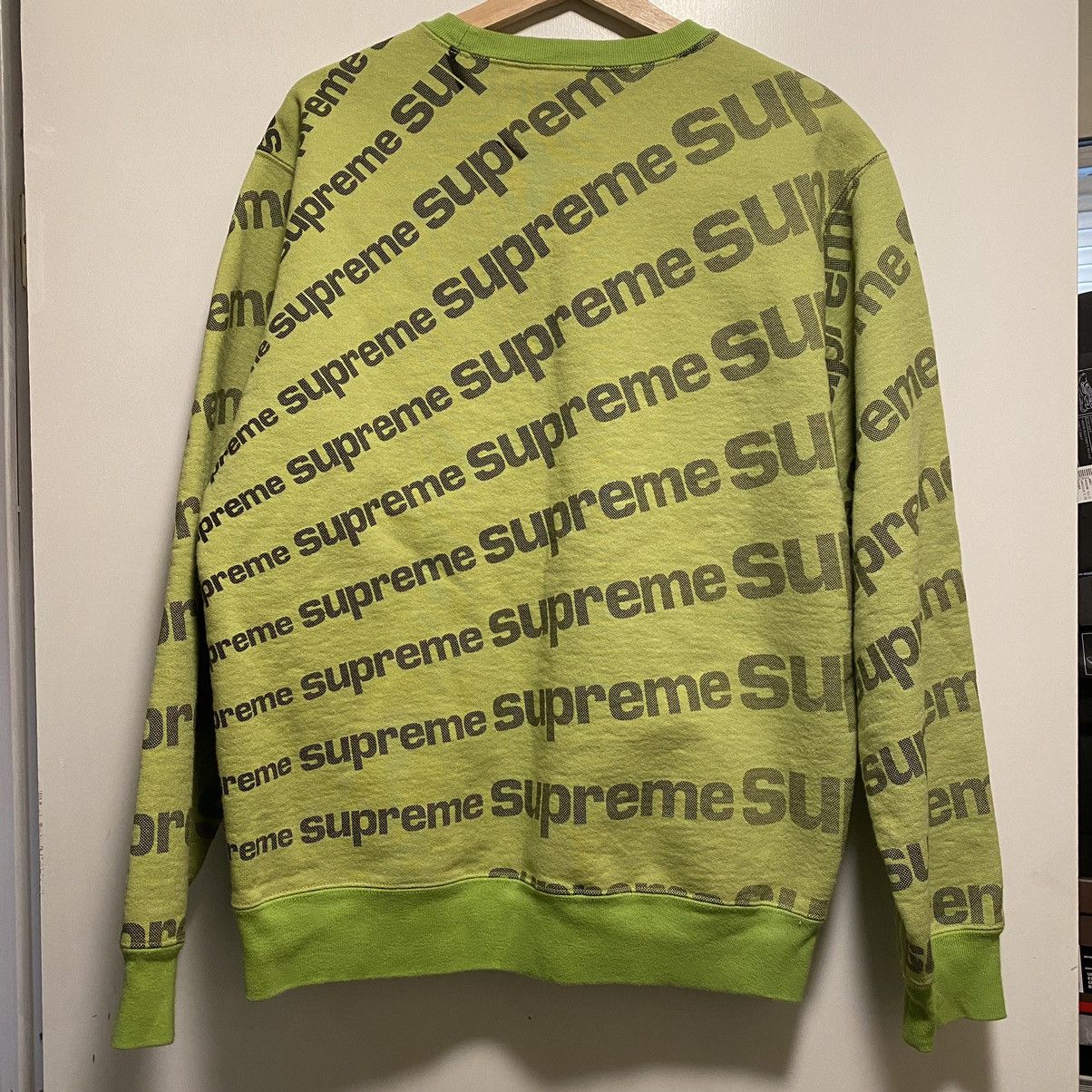 Supreme Supreme Radial Crewneck Lime Grailed