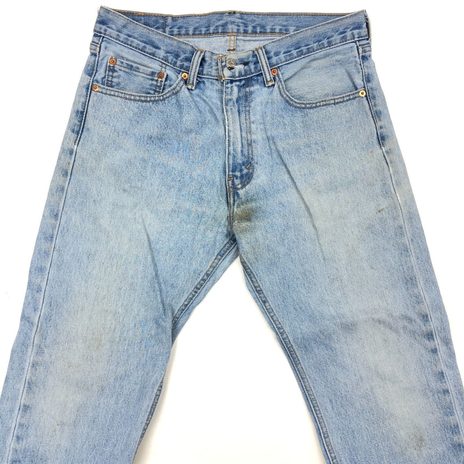 Levi's Levis 505 Light Wash Denim Jeans size 32x30 Mens Streetwear Size US 32 / EU 48 - 3 Thumbnail