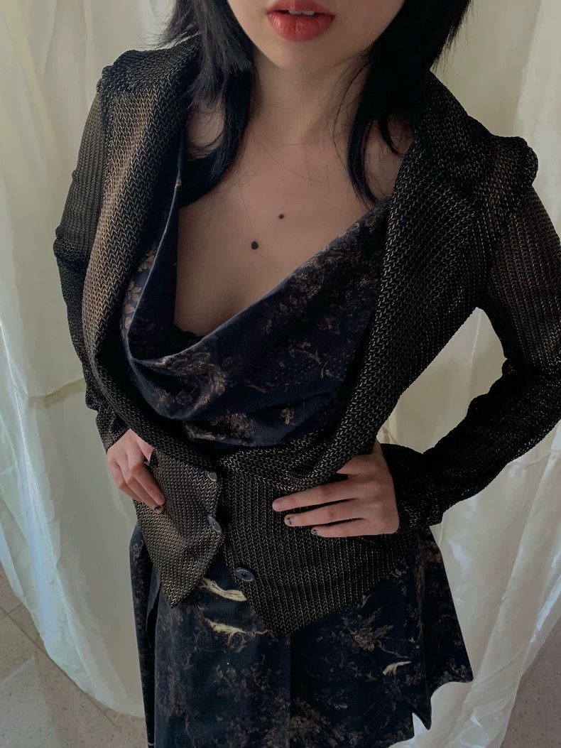 Vivienne Westwood Vivienne Westwood Gold wire woven collar suit Size XS / US 0-2 / IT 36-38 - 1 Thumbnail