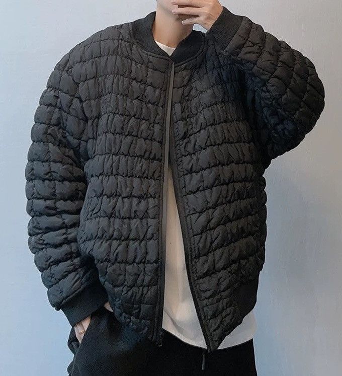 Japanese Brand × Vintage Outdoor retro y2k crinkle quilted bomber jacket Size US L / EU 52-54 / 3 - 1 Thumbnail