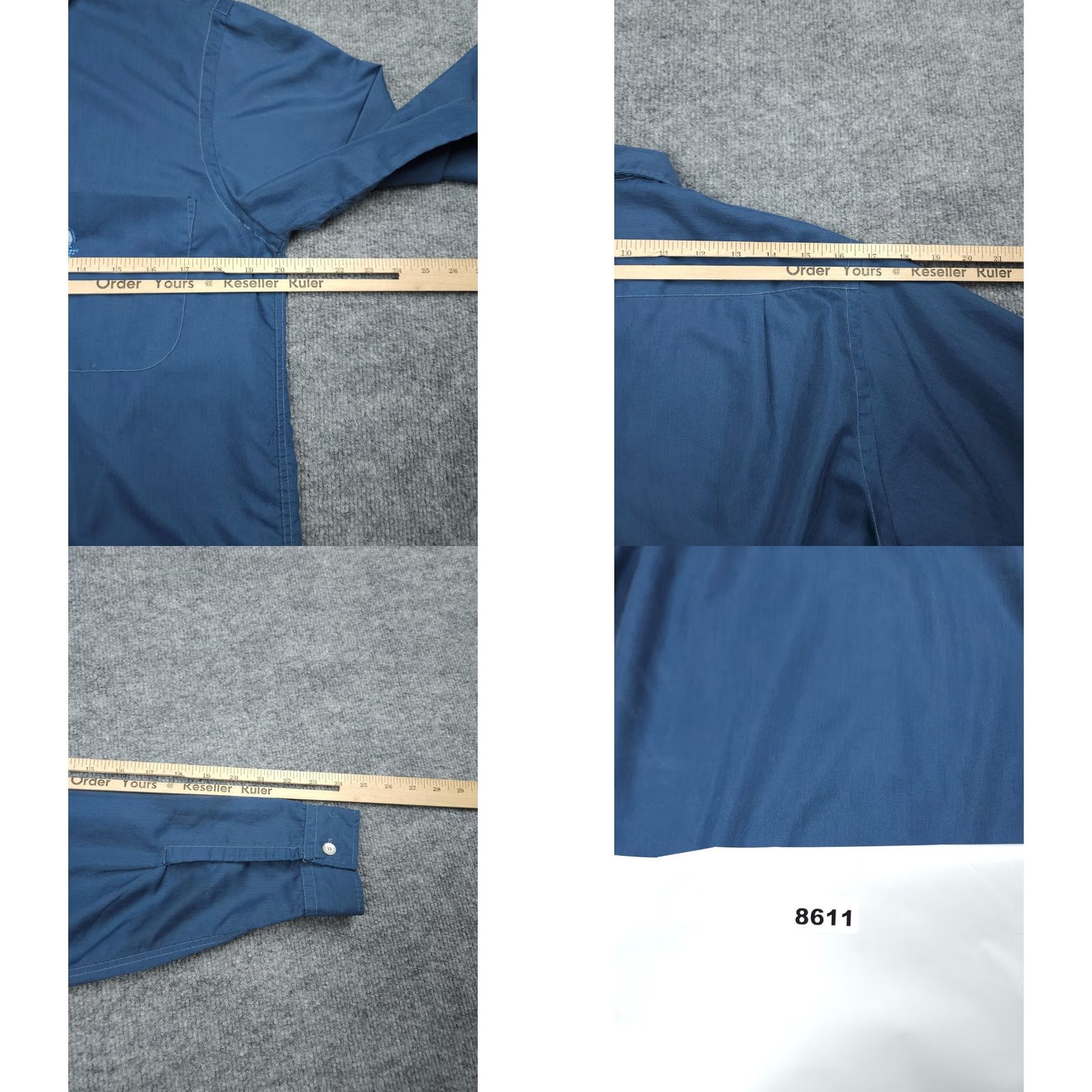 JCPenney VINTAGE Penneys Shirt Mens Small 14 - 14.5 Blue Dacron Blend Button Up Town 60s Mens Clothing Button-Up Shirt Blue Size US S / EU 44-46 / 1 - 8 Thumbnail