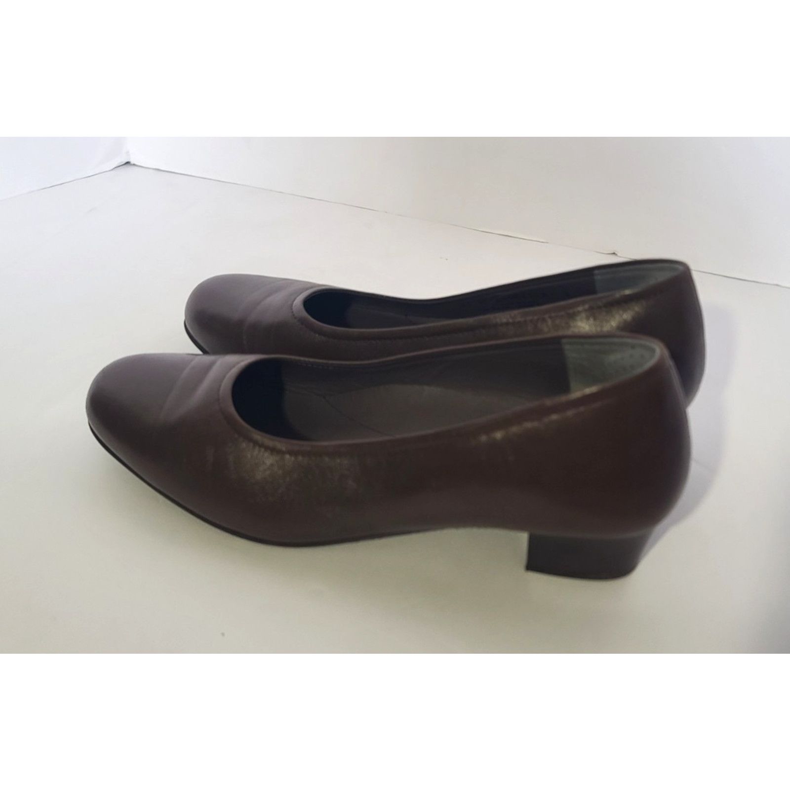 SAS SAS Womens Solid Brown Leather Comfort Regina Pumps US 11 M Size US 11 / IT 41 - 3 Thumbnail