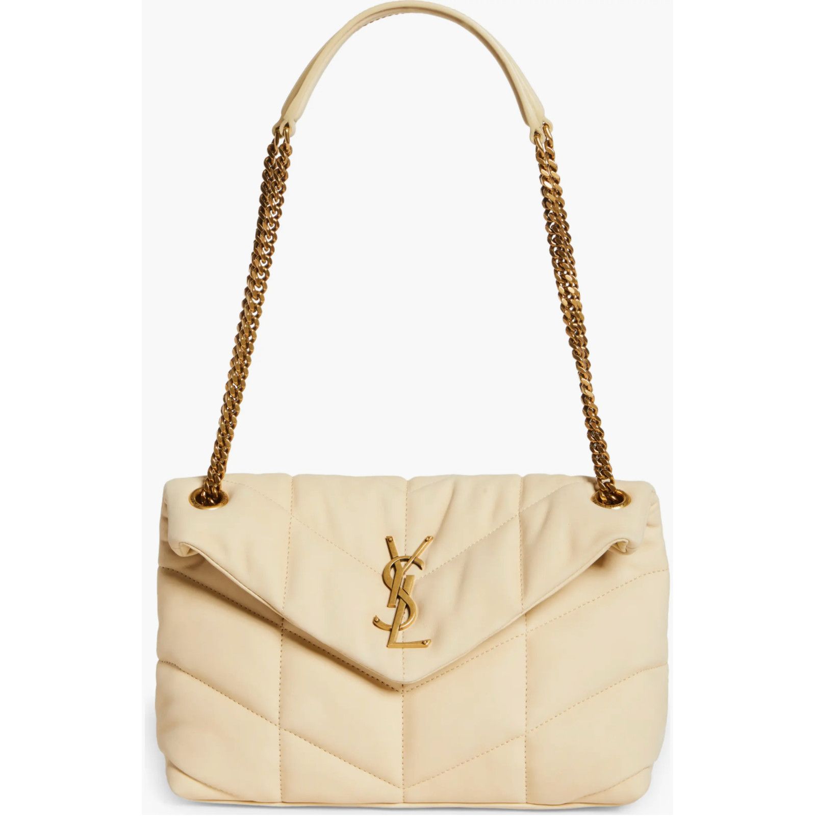Yves Saint Laurent Saint Laurent YSL Burro Beige Leather Shoulder Crossbody Bag Size ONE SIZE - 1 Thumbnail