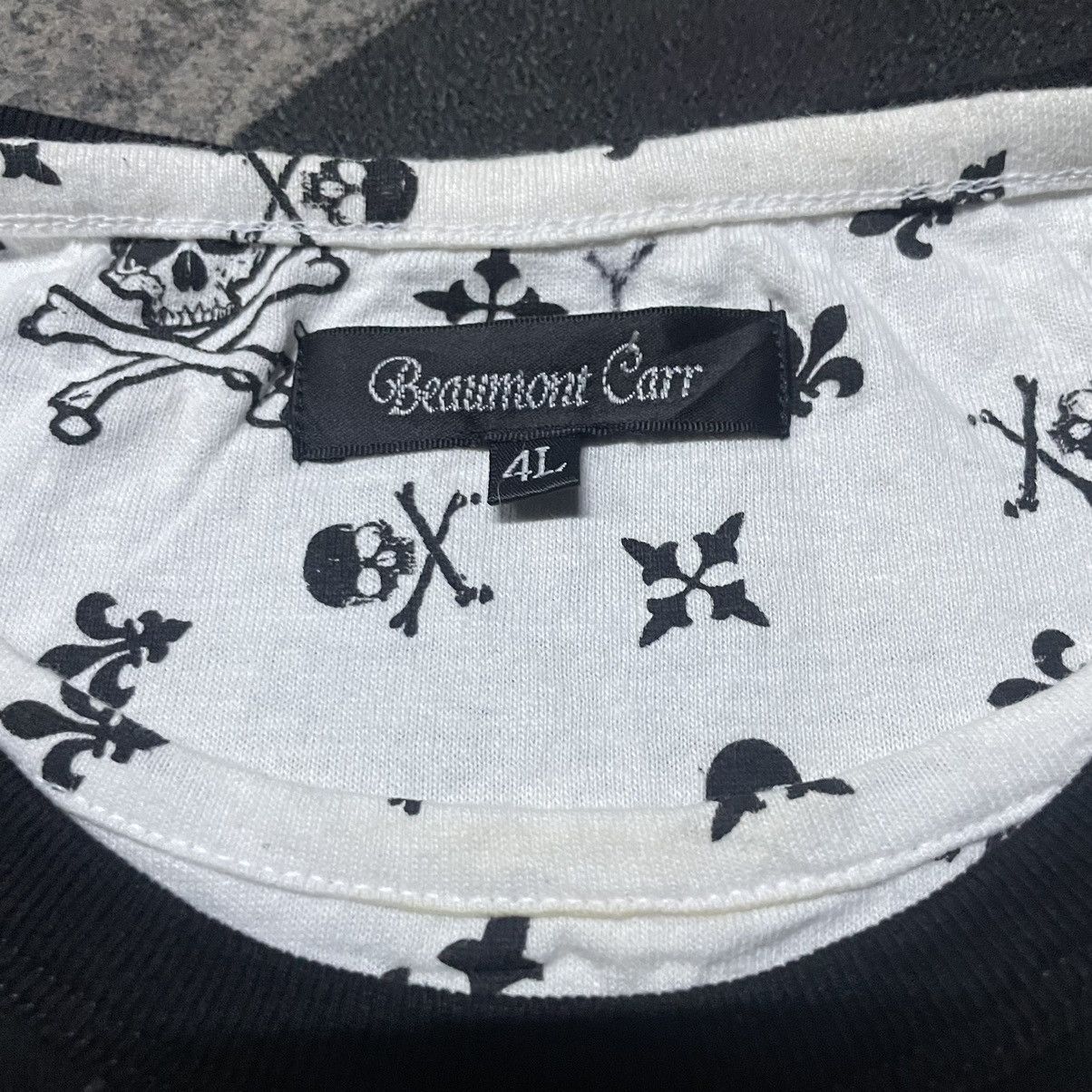 Japanese Brand 💥Beaumont Carr Alloverprint Zipper Tees Punk Style Size US XXL / EU 58 / 5 - 4 Thumbnail