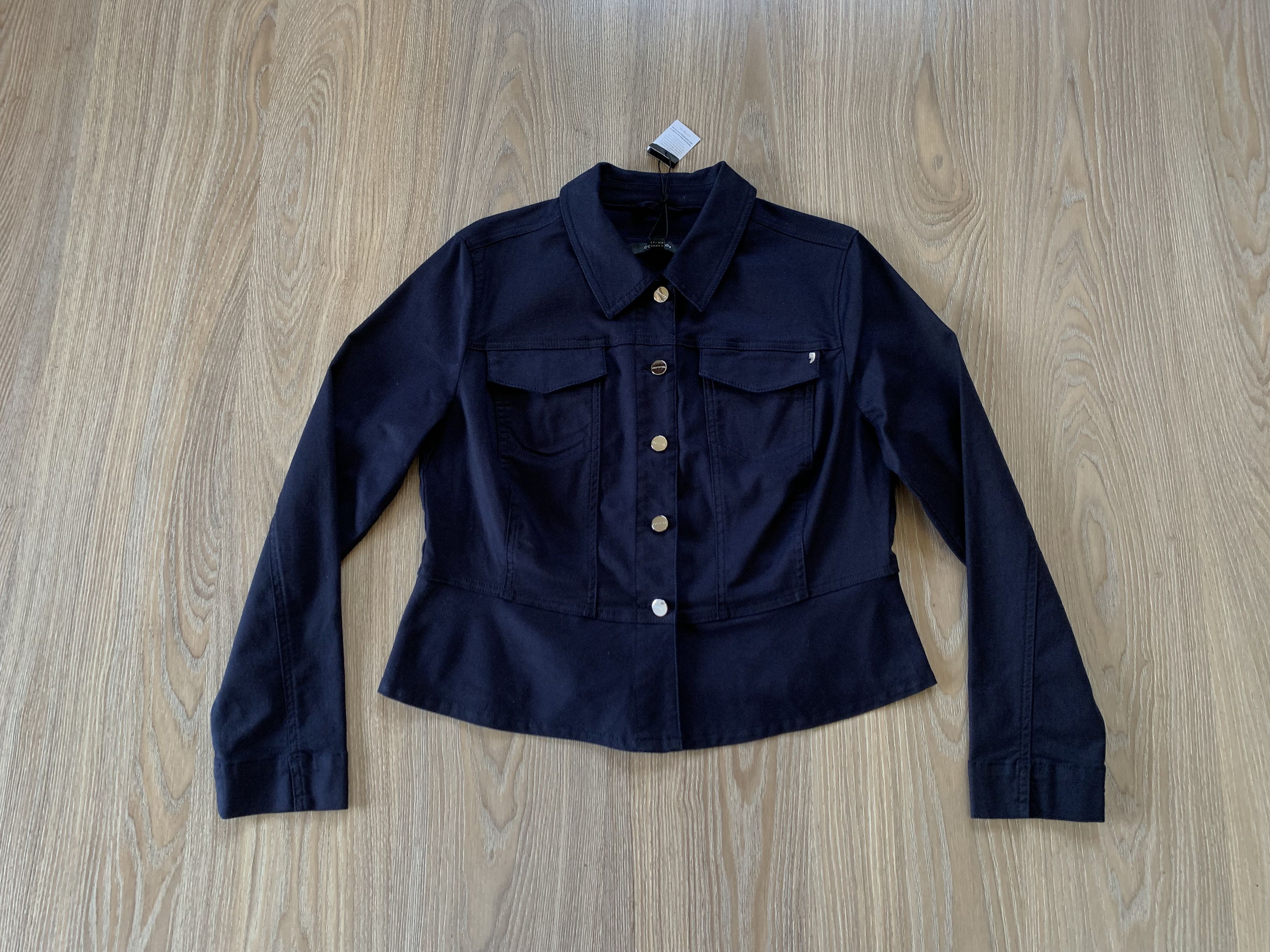 Designer Comma New Slim Stretch Denim Jacket Size M / US 6-8 / IT 42-44 - 1 Thumbnail