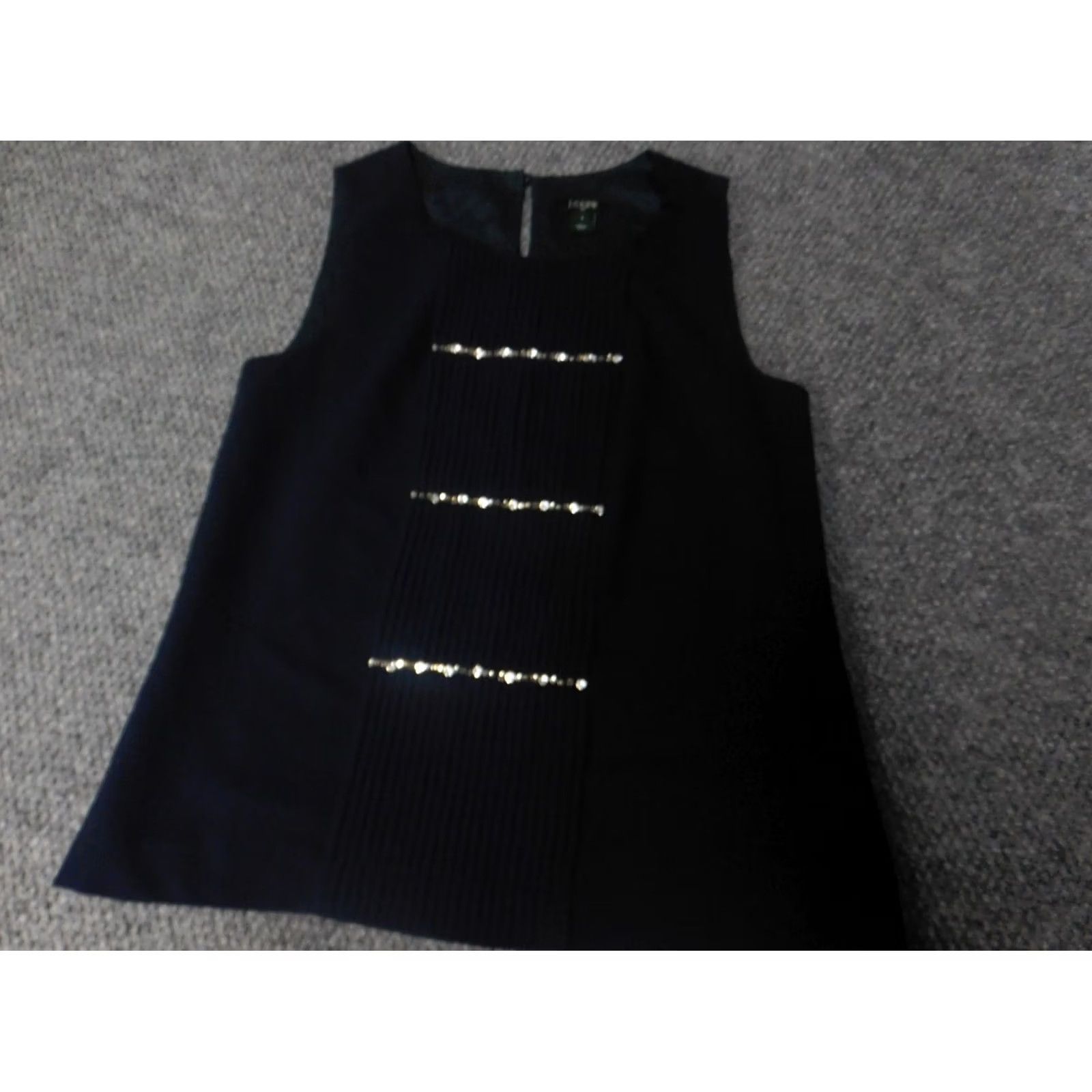 J.Crew J.CREW Blouse Womens 4 Blue Pullover Round Neck Sleeveless Stretch Casual Polyester Button Solid Regular Size 4 Womens Colorful 90s Theme Size S / US 4 / IT 40 - 2 Thumbnail