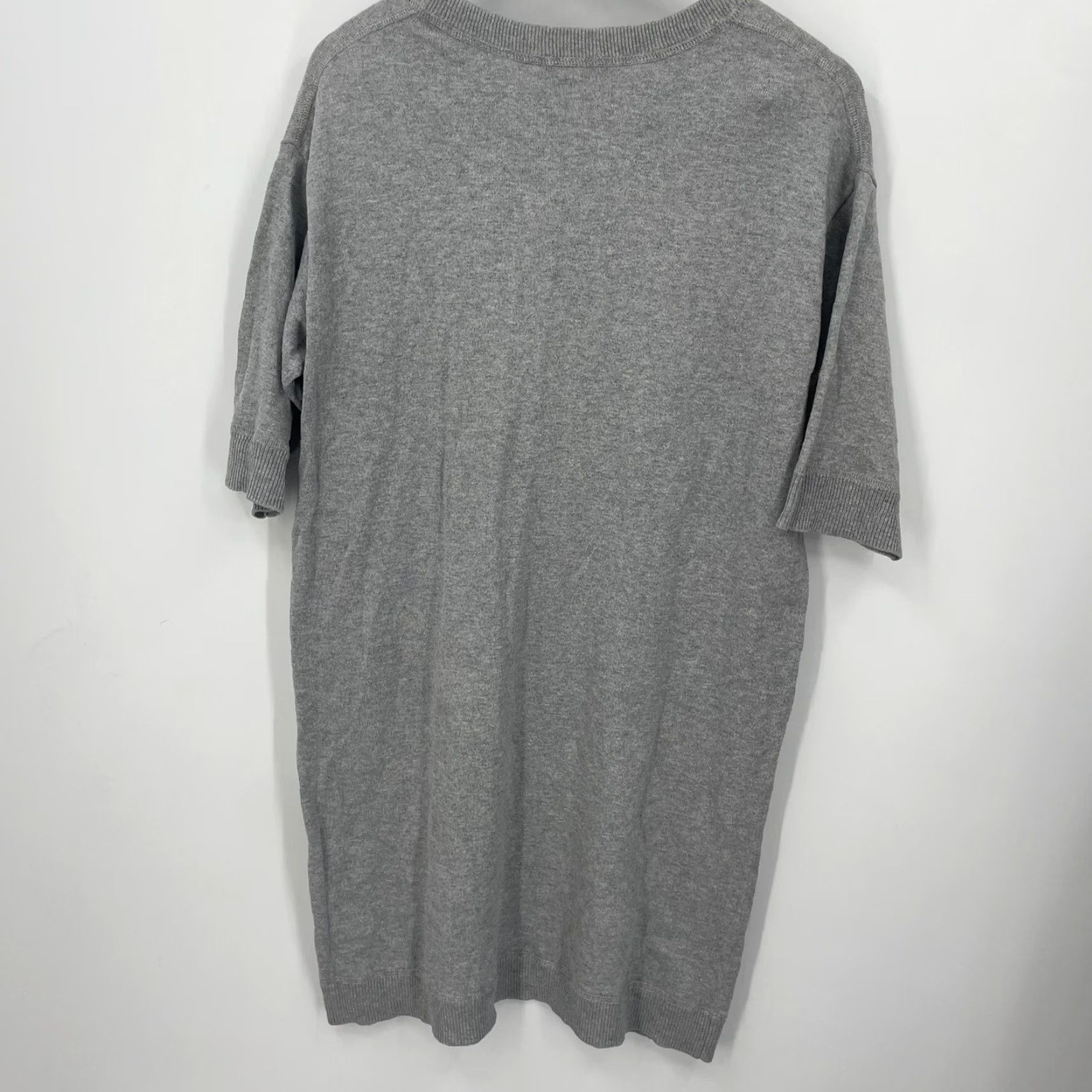 Vince Vince Sweater Dress Womens XS Gray Knit Oversized Short Sleeve Pullover Classic Designer Size XS / US 0-2 / IT 36-38 - 3 Thumbnail
