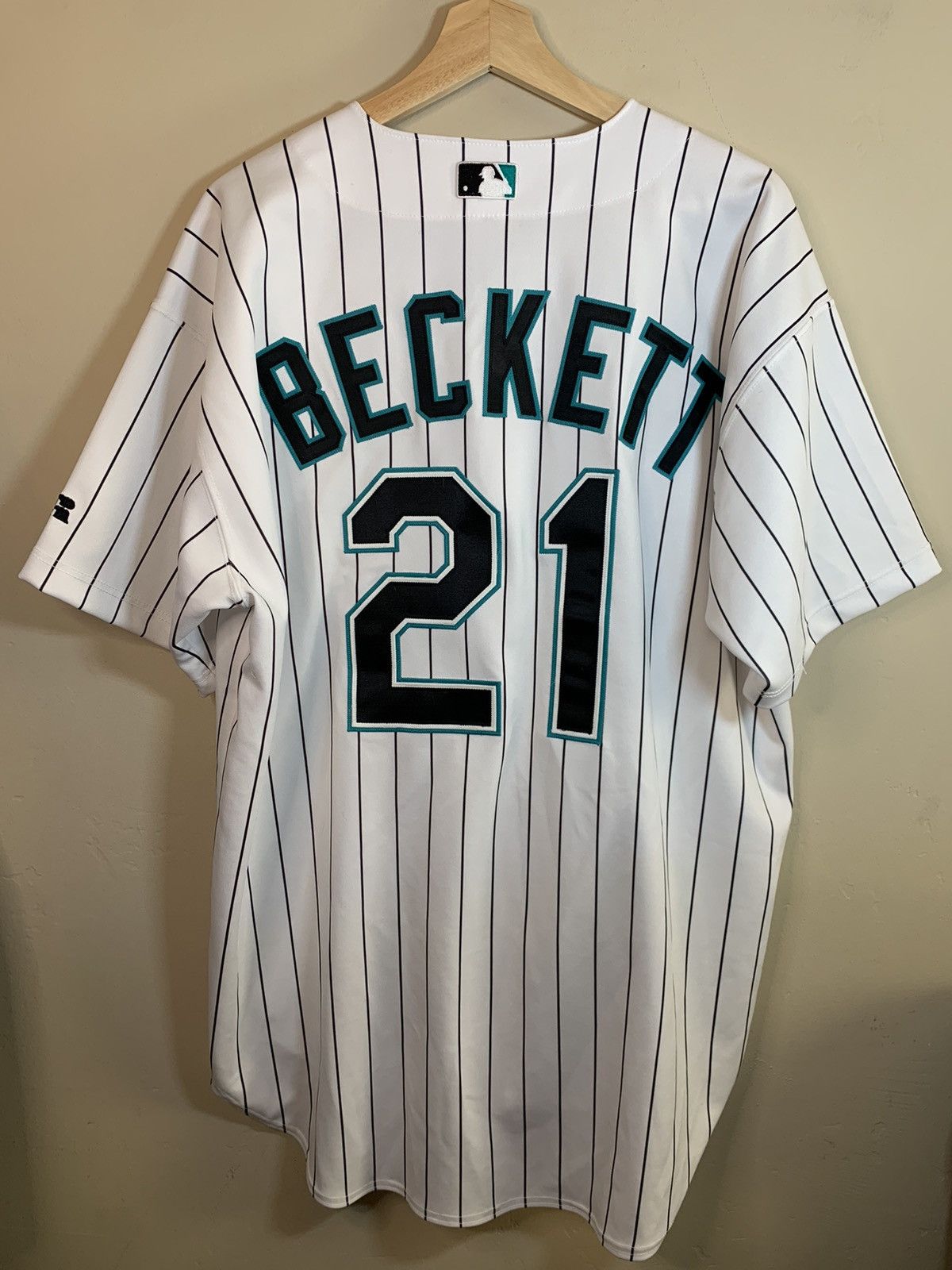 MLB × Russell Athletic × Vintage RARE Vintage Josh Beckett Florida Marlins MLB Russell Jersey Size US L / EU 52-54 / 3 - 2 Thumbnail