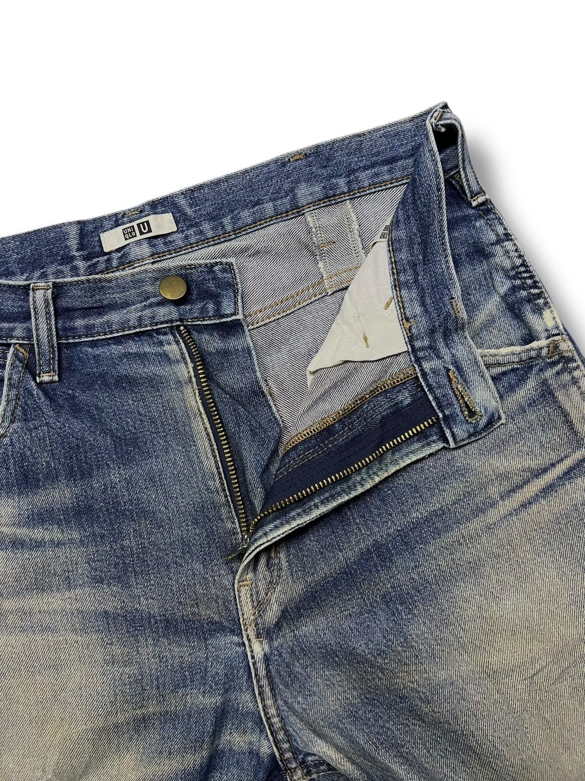 Uniqlo Vintage Uniqlo Japan - Faded Mud Wash, Distressed Denim Size US 32 / EU 48 - 6 Thumbnail