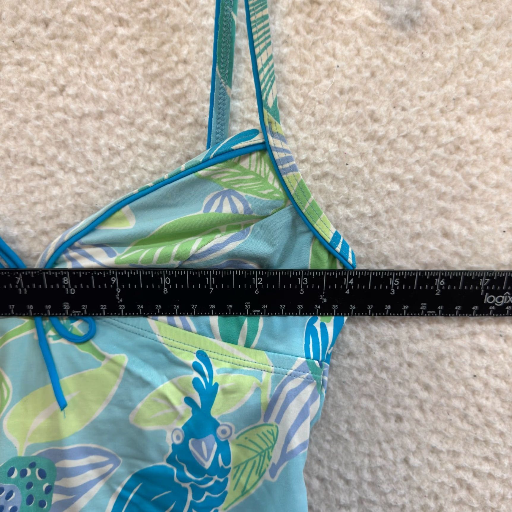 Lilly Pulitzer Lilly Pulitzer Swimsuit Monokini One Piece Bikini 6 Blue Floral Hawaiian Women Girls Mens Womens Size ONE SIZE - 5 Thumbnail
