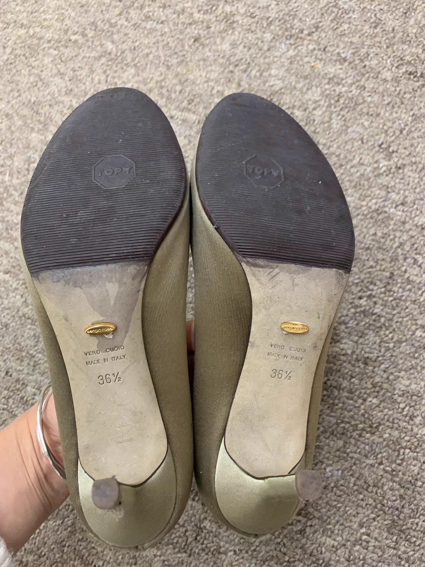 Sergio Rossi Sergio Rossi Green Peep Toe Crystal Heels 36.5 Size US 5.5 / IT 35.5 - 4 Thumbnail