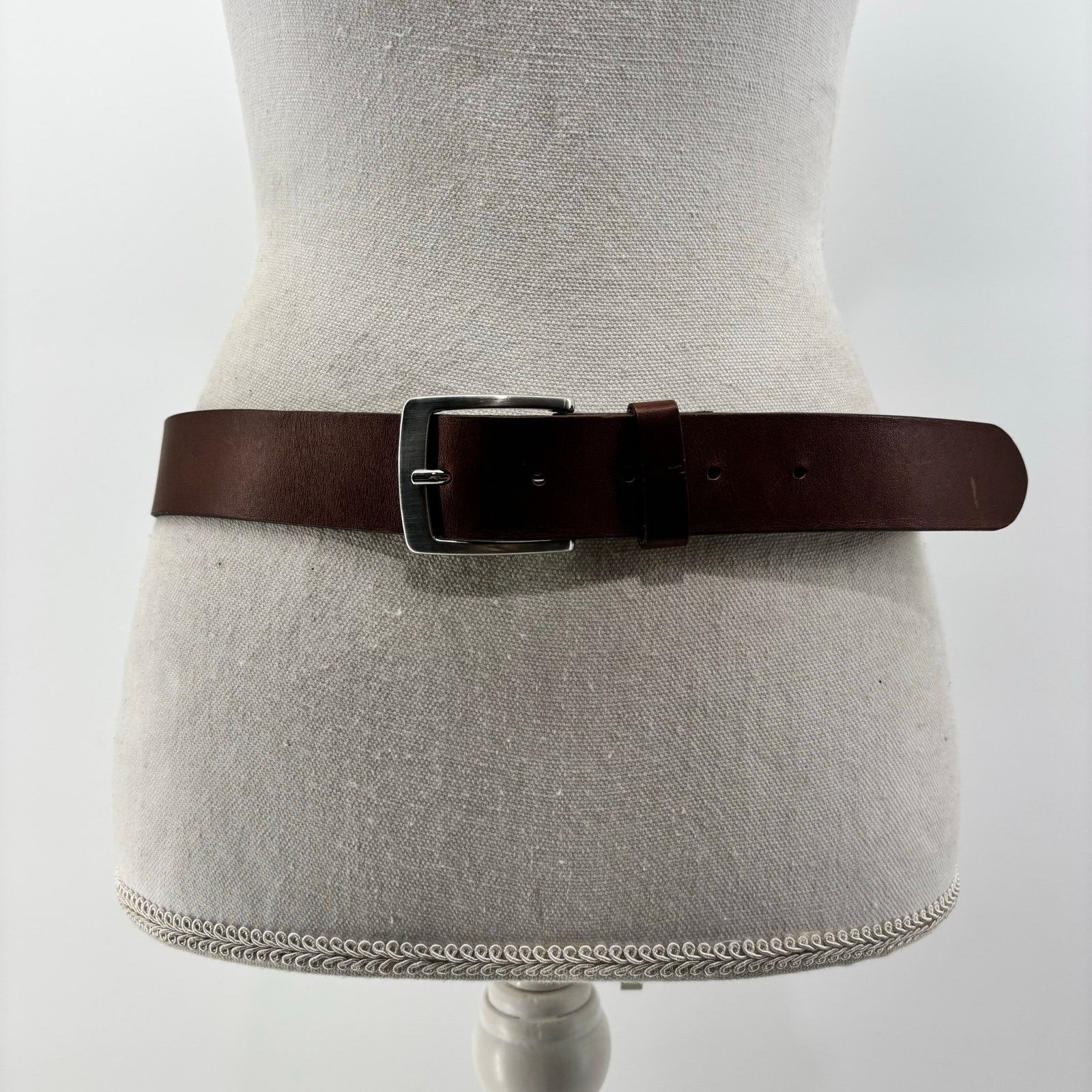 H&M H&M Brown Size Small Leather Belt Unisex Women Men Casual Size 32 - 8 Thumbnail
