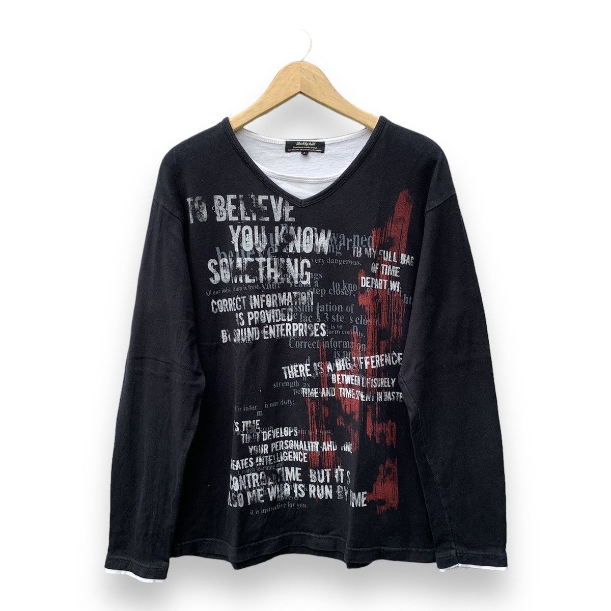 Japanese Brand Bossy hill poem longsleeave tee Size US L / EU 52-54 / 3 - 1 Thumbnail