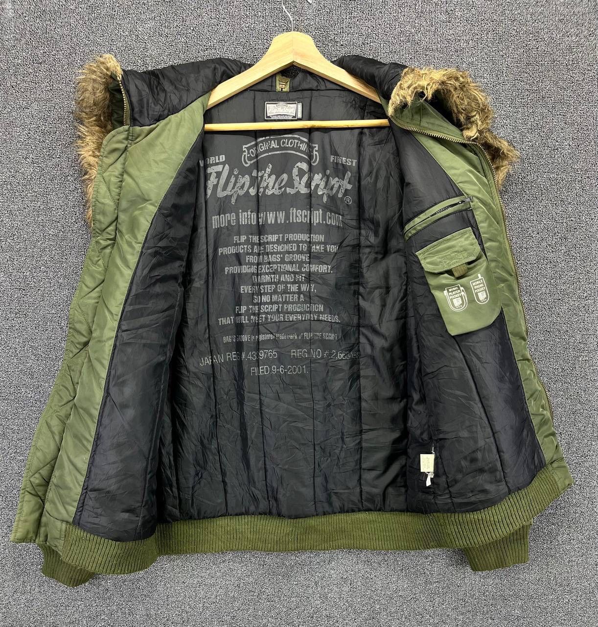 Japanese Brand Vintage Flip The Script Fur Hooded Bomber Jacket Size US M / EU 48-50 / 2 - 7 Thumbnail