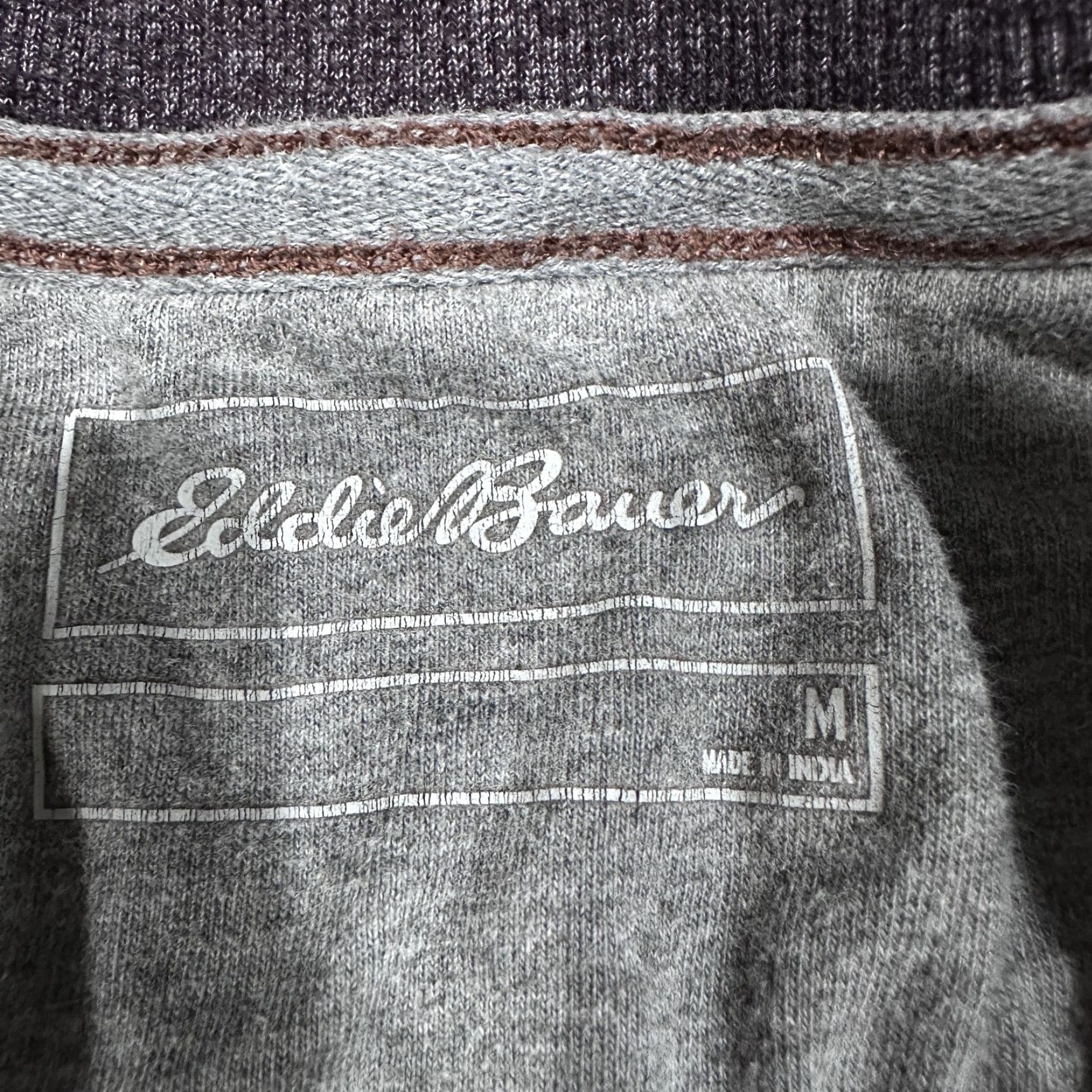 Eddie Bauer Eddie Bauer Shirt Mens M Purple Long Sleeve Henley Thermal Cotton Blend Size US M / EU 48-50 / 2 - 2 Thumbnail