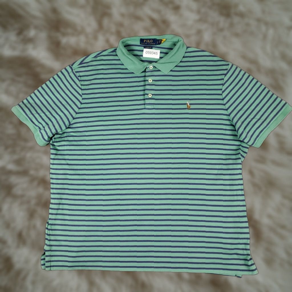 Ralph Lauren Ralph Lauren Polo Shirt Blue Striped Casual Short Sleeve Mens Large Size US L / EU 52-54 / 3 - 1 Thumbnail