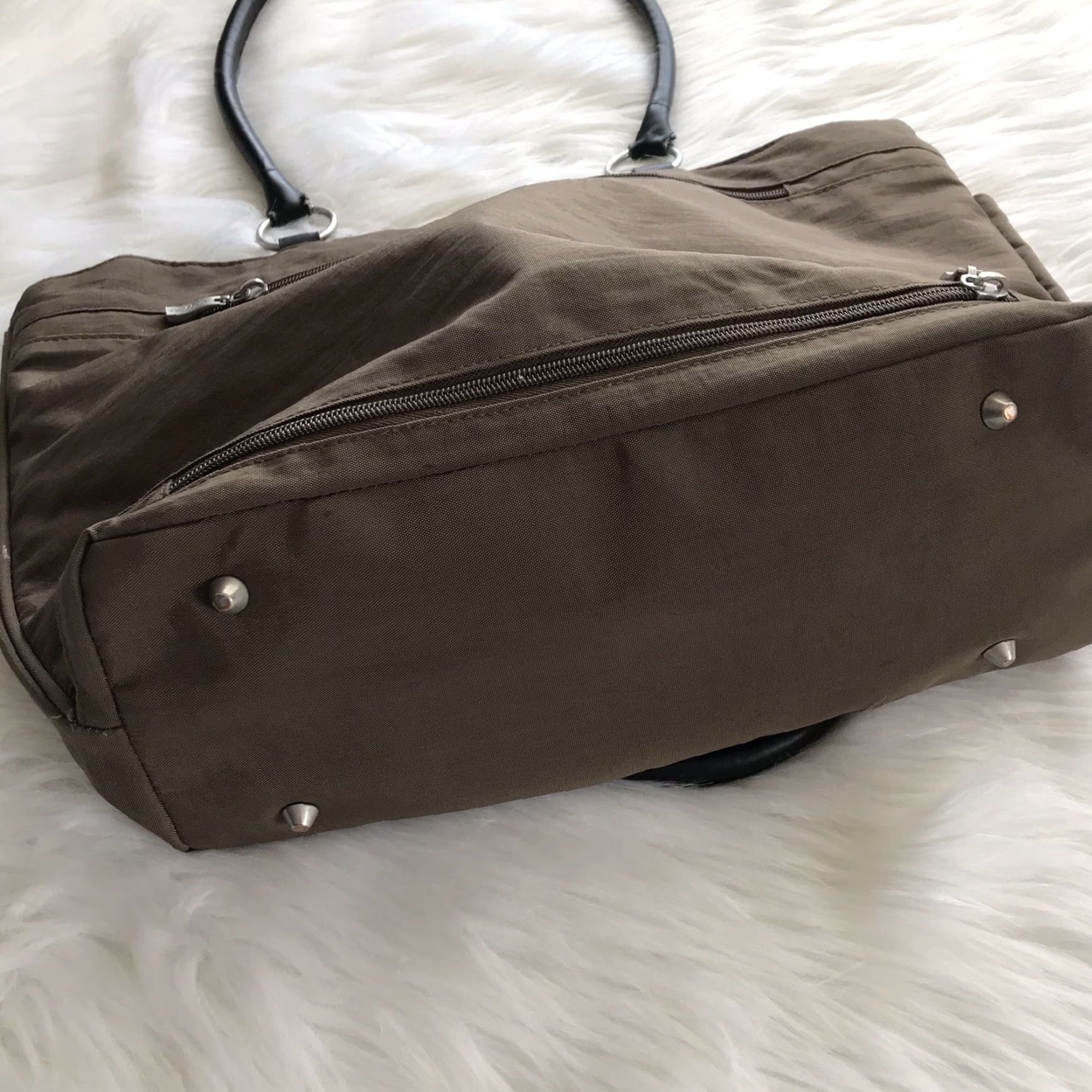 Vintage Baggillini Purse Large Shoulder Bag Brown Multi Pocket Organizer Double Handle Women’s Size ONE SIZE - 5 Thumbnail