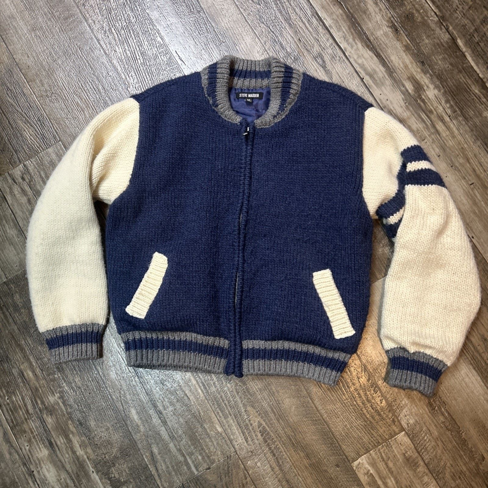 Steve Madden Steve Madden Fernando Varsity Sweater Jacket Size M Size M / US 6-8 / IT 42-44 - 1 Thumbnail